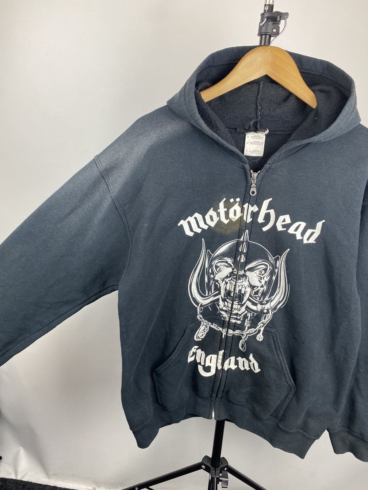 Gildan 00s Motorhead band opium punk distressed sun faded hoodie Size US M / EU 48-50 / 2 - 2 Thumbnail