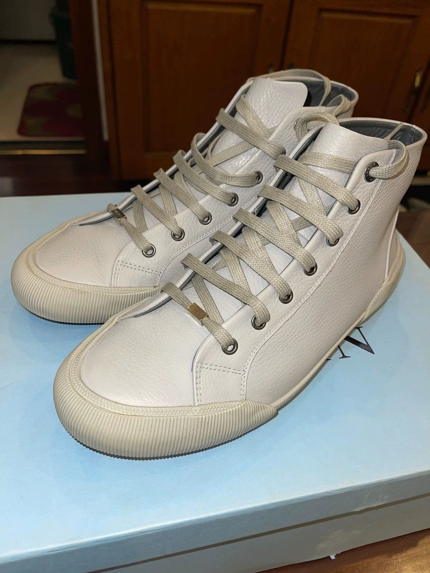 Lanvin Lanvin Mid-Top Pearl Gray Sneaker US 7 Size US 7 / EU 40 - 1 Thumbnail