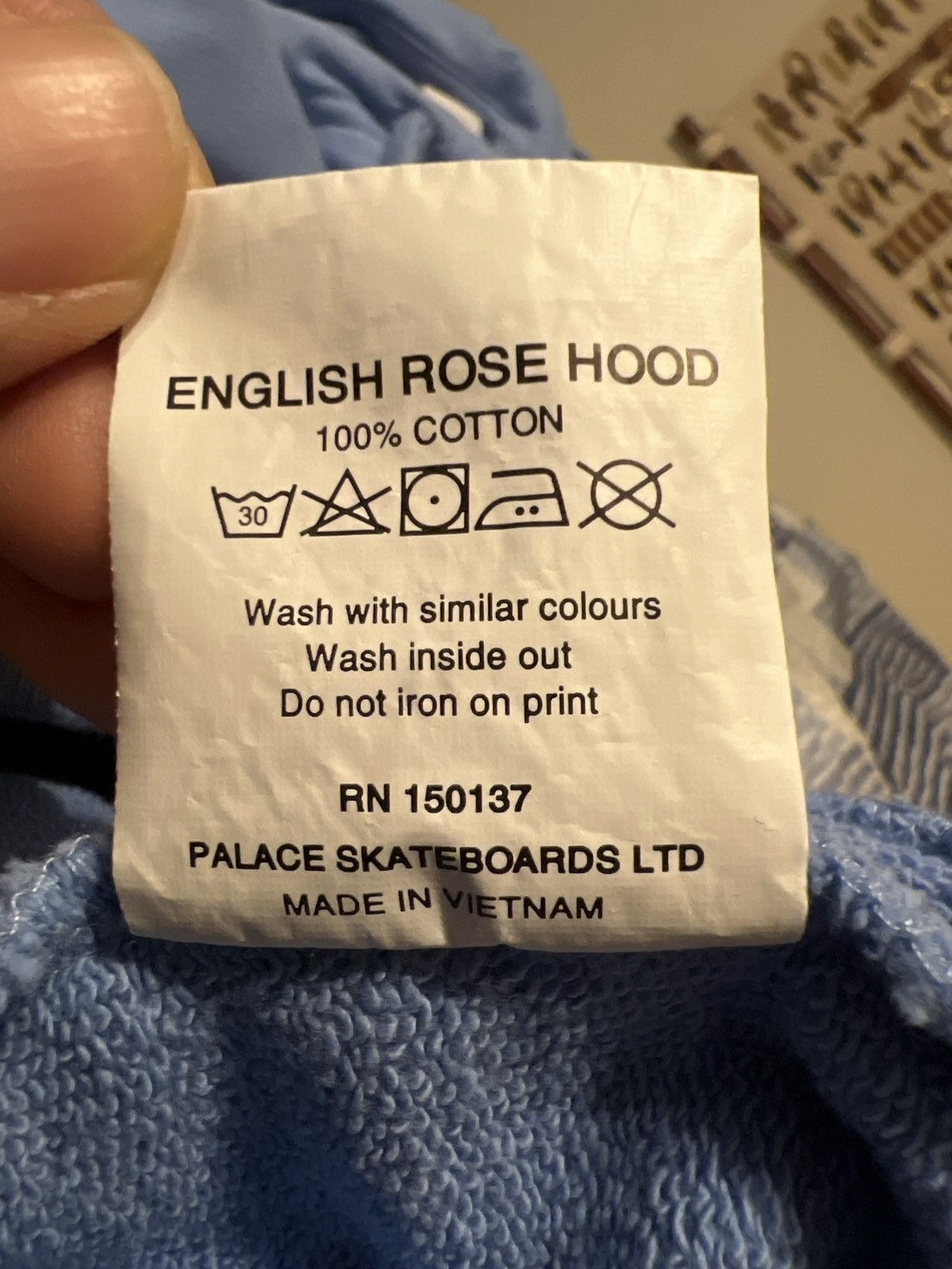 Palace Palace English Rose Hoodie Light Blue Size US M / EU 48-50 / 2 - 3 Thumbnail
