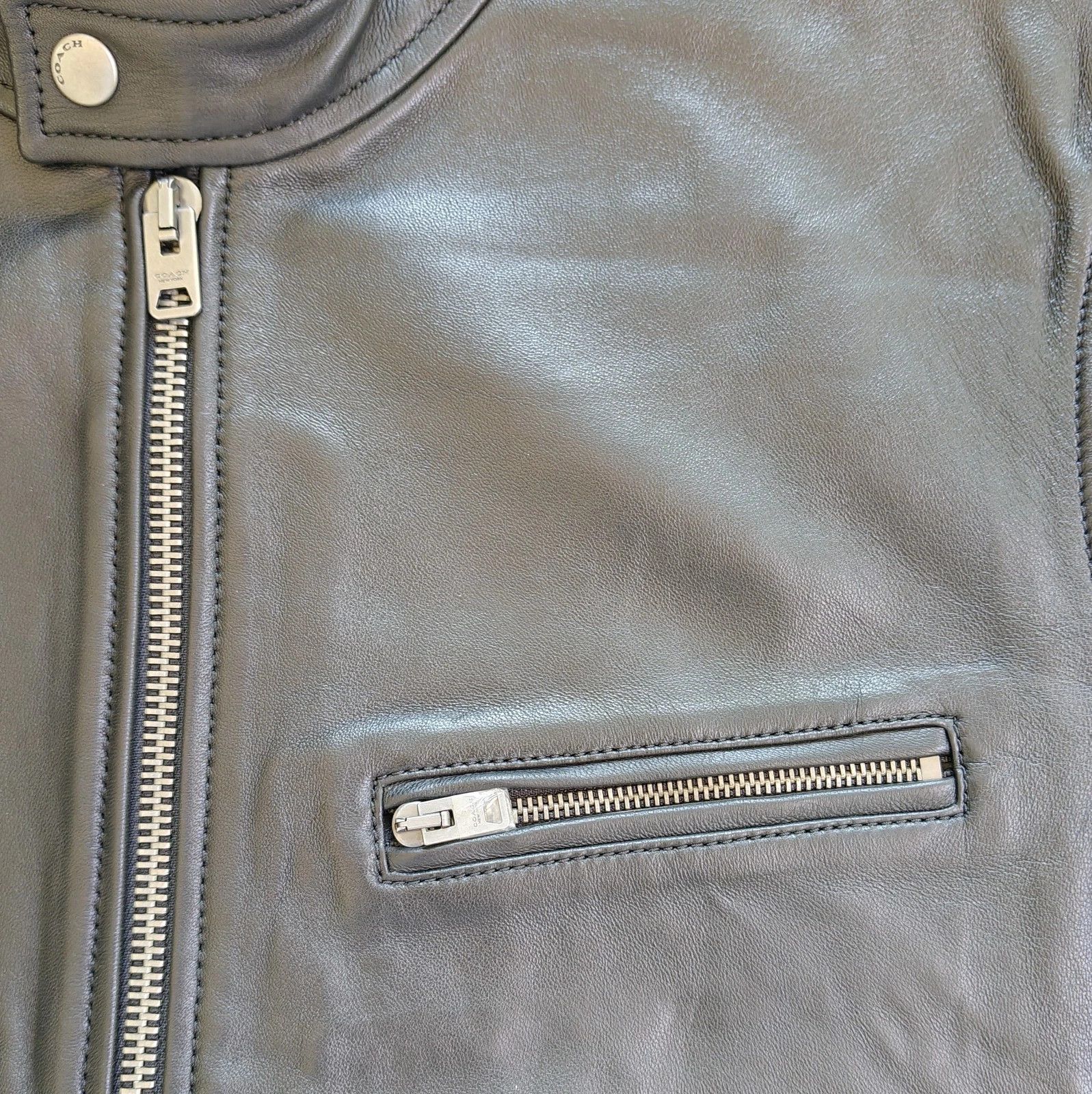 Coach Coach Leather Racer Jacket FTP 5075 Size US XL / EU 56 / 4 - 3 Thumbnail