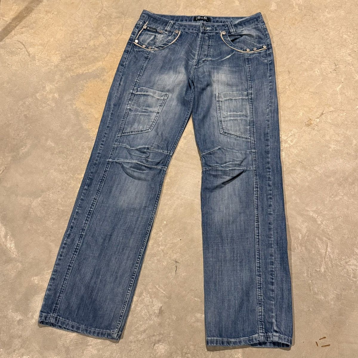 Dolce & Gabbana Vtg 2000s Dolce & Gabbana Faded Baggy Denim Grunge ERD Y2K Size US 34 / EU 50 - 2 Thumbnail