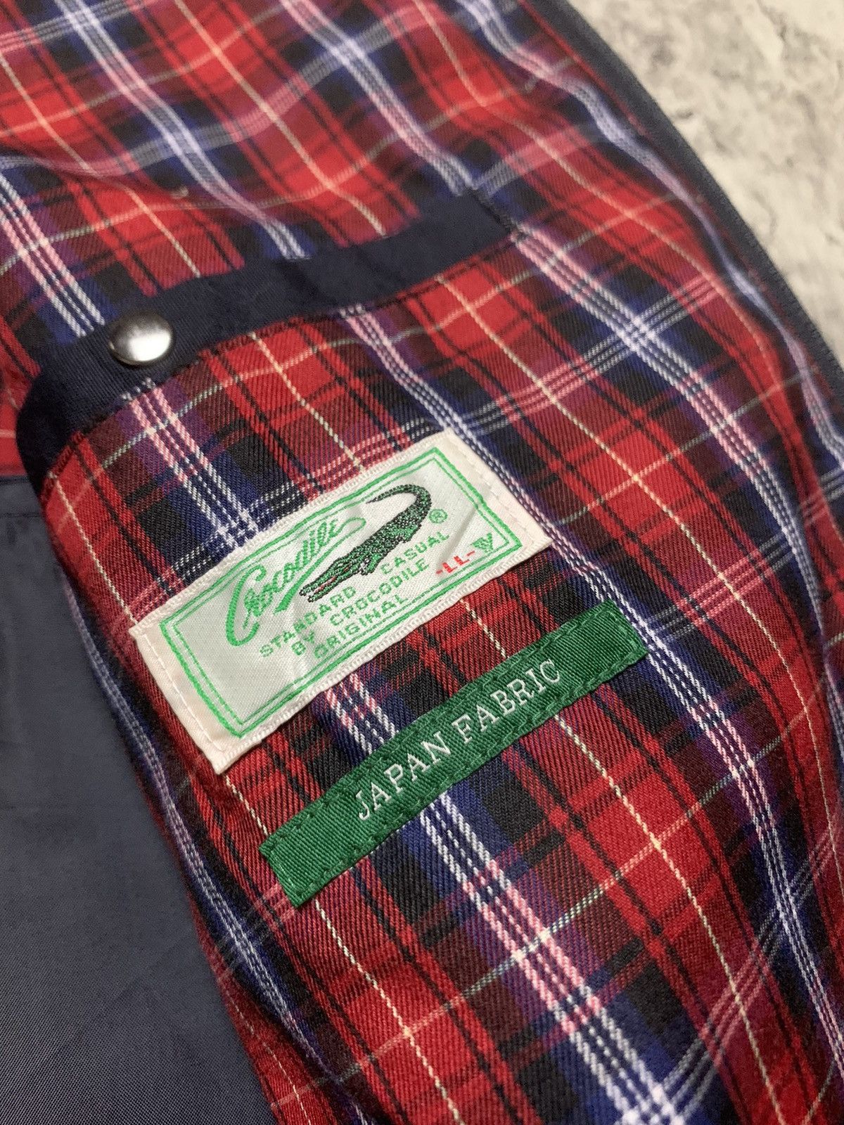 Japanese Brand Vintage Crocodile Japanese Fabric Lined Checked Jacket Size US L / EU 52-54 / 3 - 10 Thumbnail