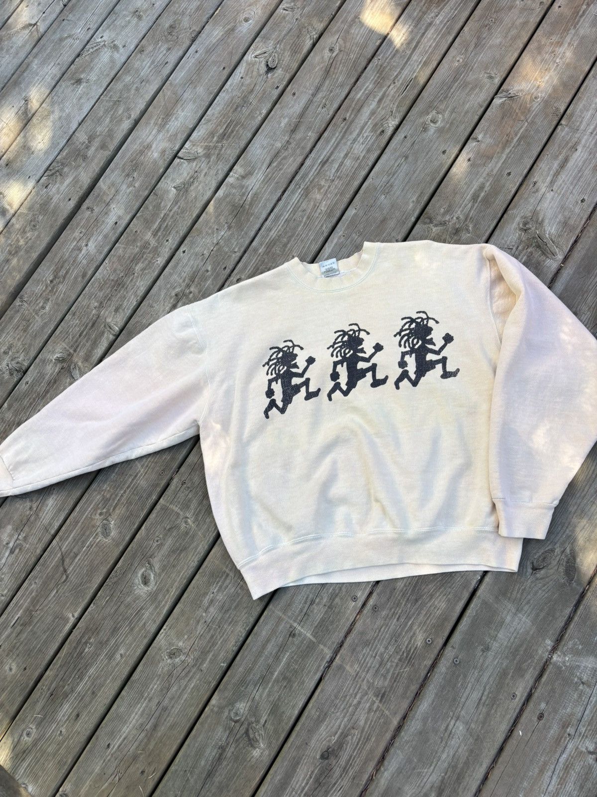 Fruit Of The Loom Vintage Very Rare 90’s Babylon Reggae Stick Figure Crewneck Size US XL / EU 56 / 4 - 4 Thumbnail