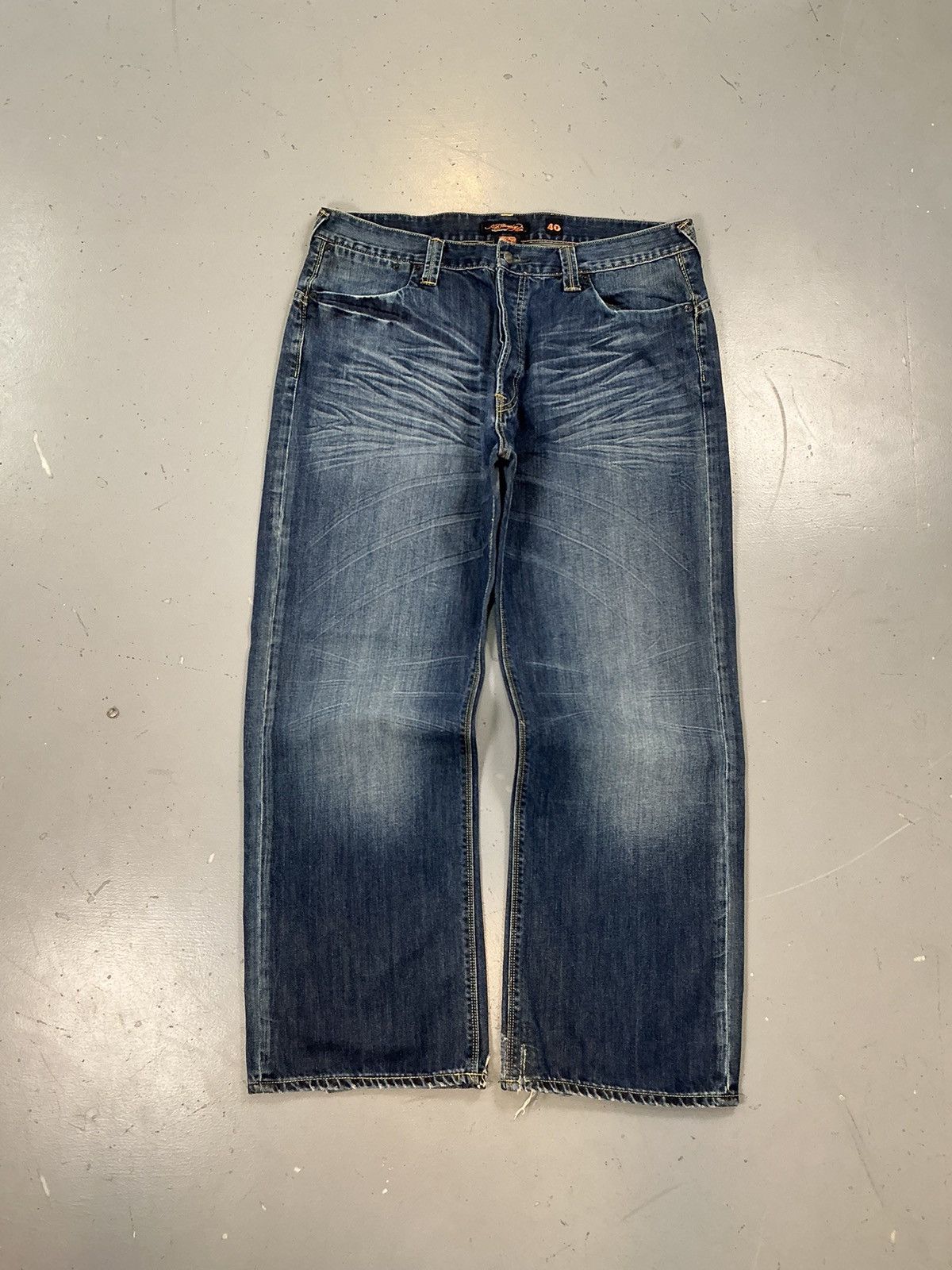 Ed Hardy × Vintage Vintage Edhardy loose fit big pocket distressed denim Size US 40 / EU 56 - 2 Thumbnail