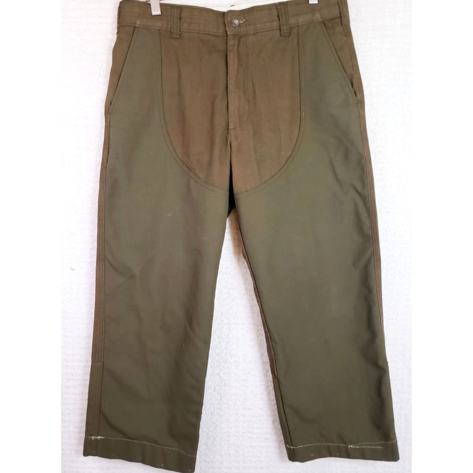 Vintage VINTAGE LL Bean Upland Brush Guard Hunting Pants Nylon Khaki Tan 34x25.5 USA Made 5-Pocket Mens Regular Straight Machine Washable Size US 34 / EU 50 - 2 Thumbnail