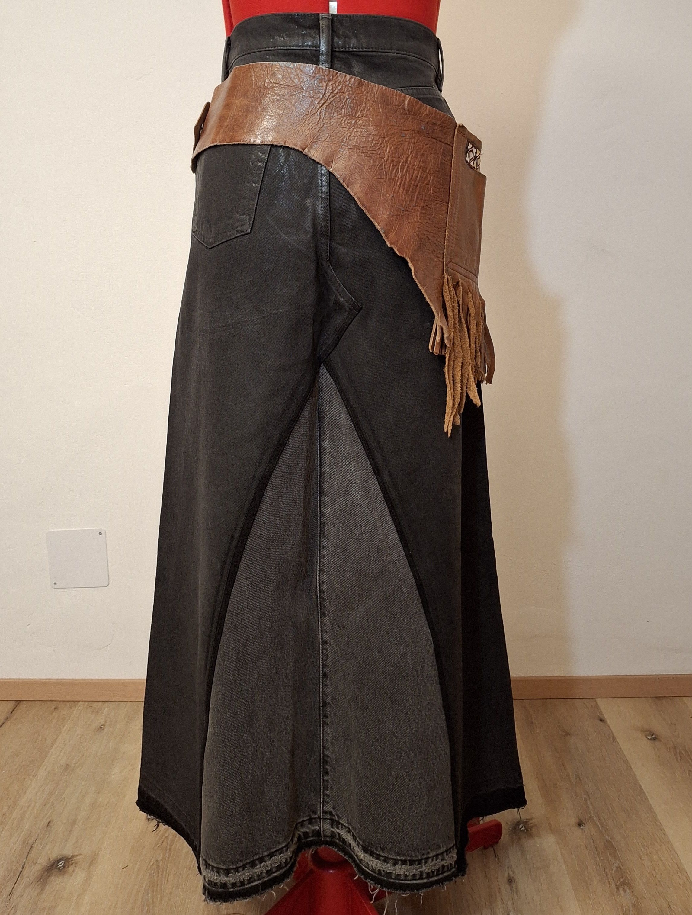Vintage Vintage Handmade Western Leather Hip Pouch Belt Size 38 - 3 Thumbnail