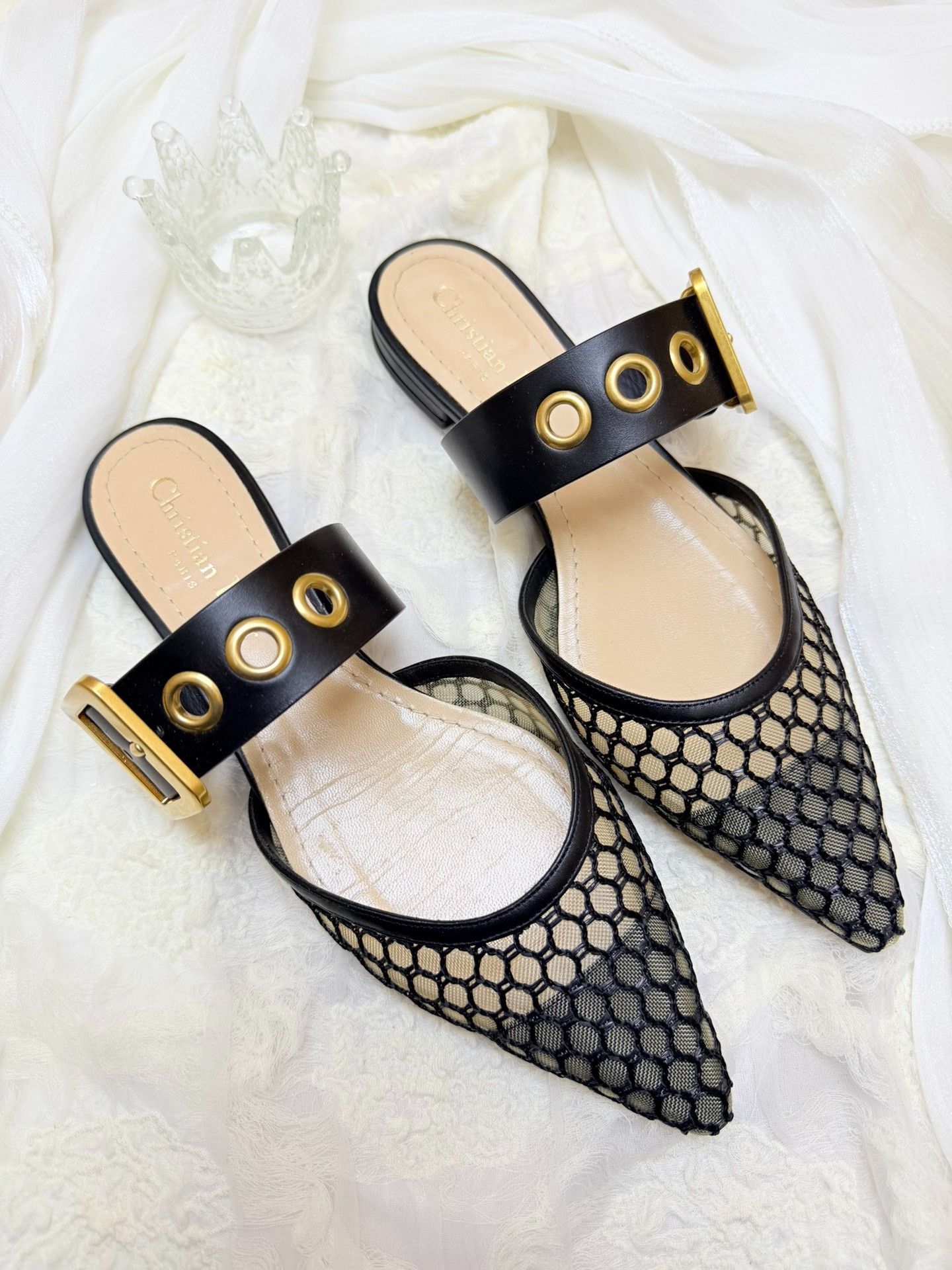Dior Dior Black Sandals us_7 Women Size US 7 / IT 37 - 1 Thumbnail