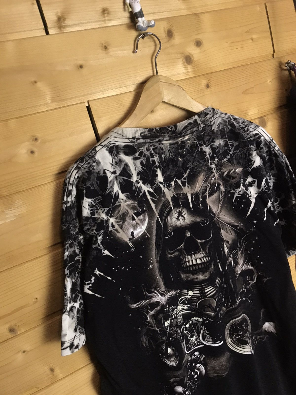 Vintage Vintage Skeleton biker t shirt Size US XL / EU 56 / 4 - 11 Thumbnail