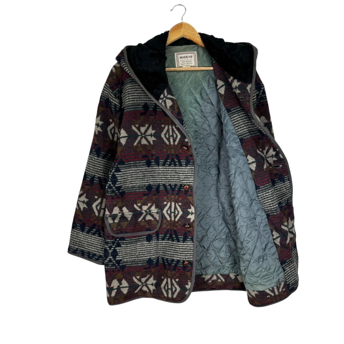 45rpm × Japanese Brand ❄️MACEYE NATIVE HOODIE BUTTON JACKET Size US M / EU 48-50 / 2 - 6 Thumbnail