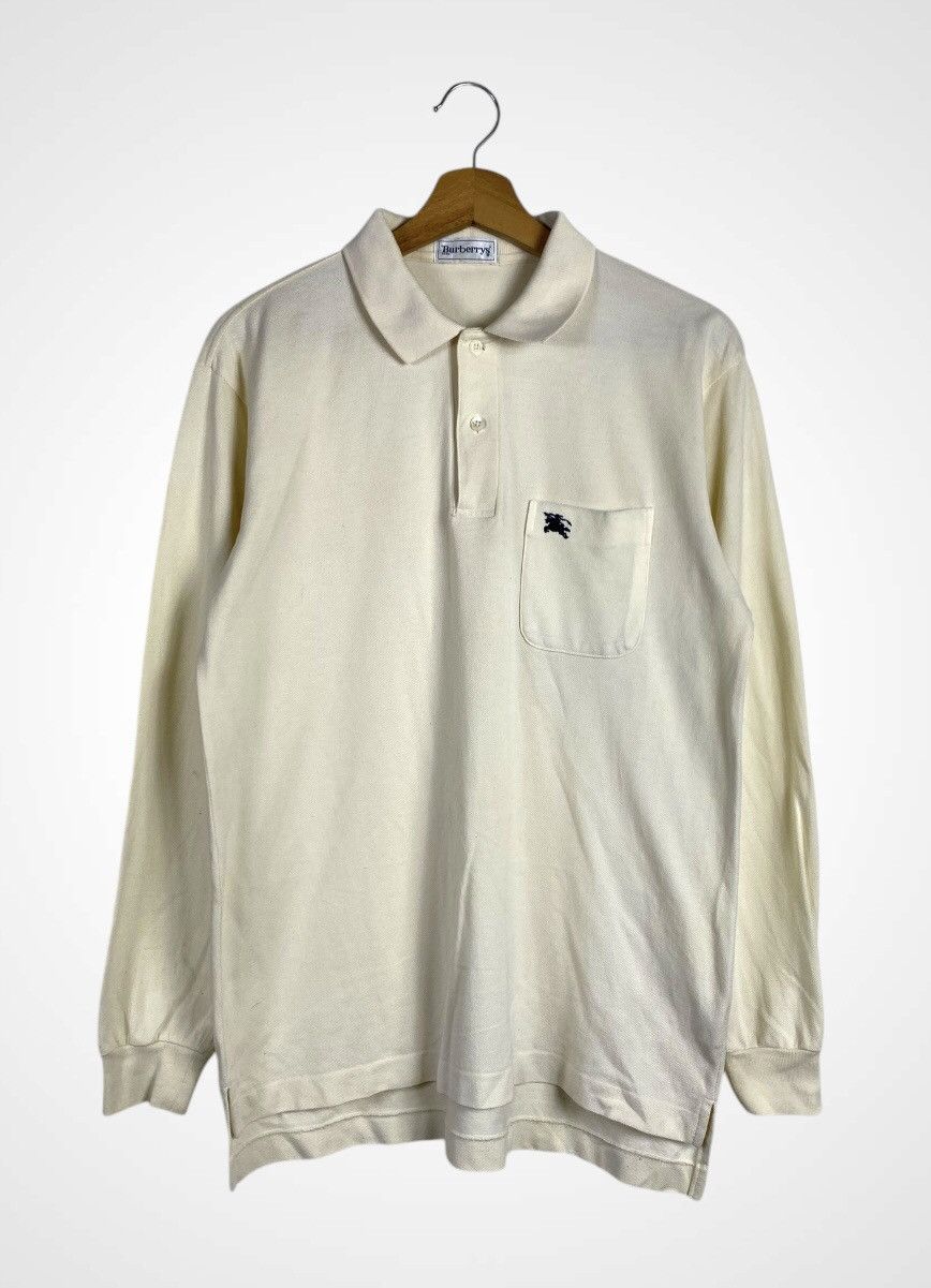 Burberry × Vintage A13 Vintage Burberry Long Sleeve Colar Shirt Size US L / EU 52-54 / 3 - 1 Thumbnail