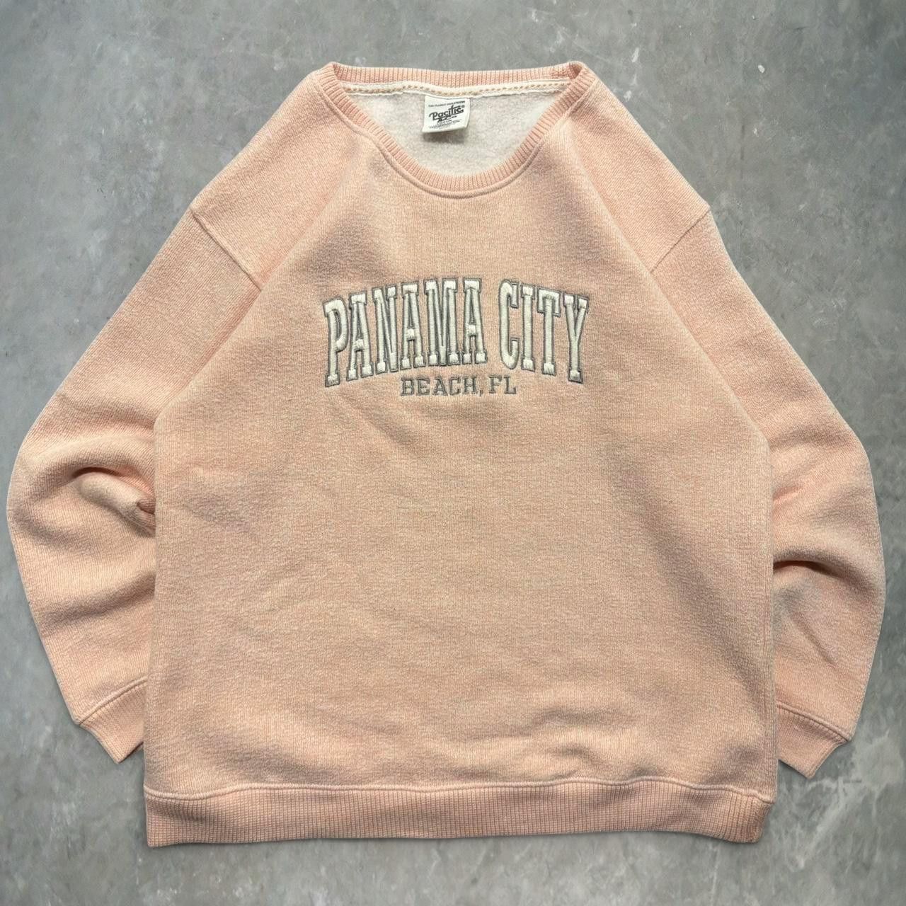 Vintage Crazy Vintage Y2K/2000s Pink Cozy Panama City Beach Loungewear Crewneck Sweatshirt! Size US L / EU 52-54 / 3 - 1 Thumbnail