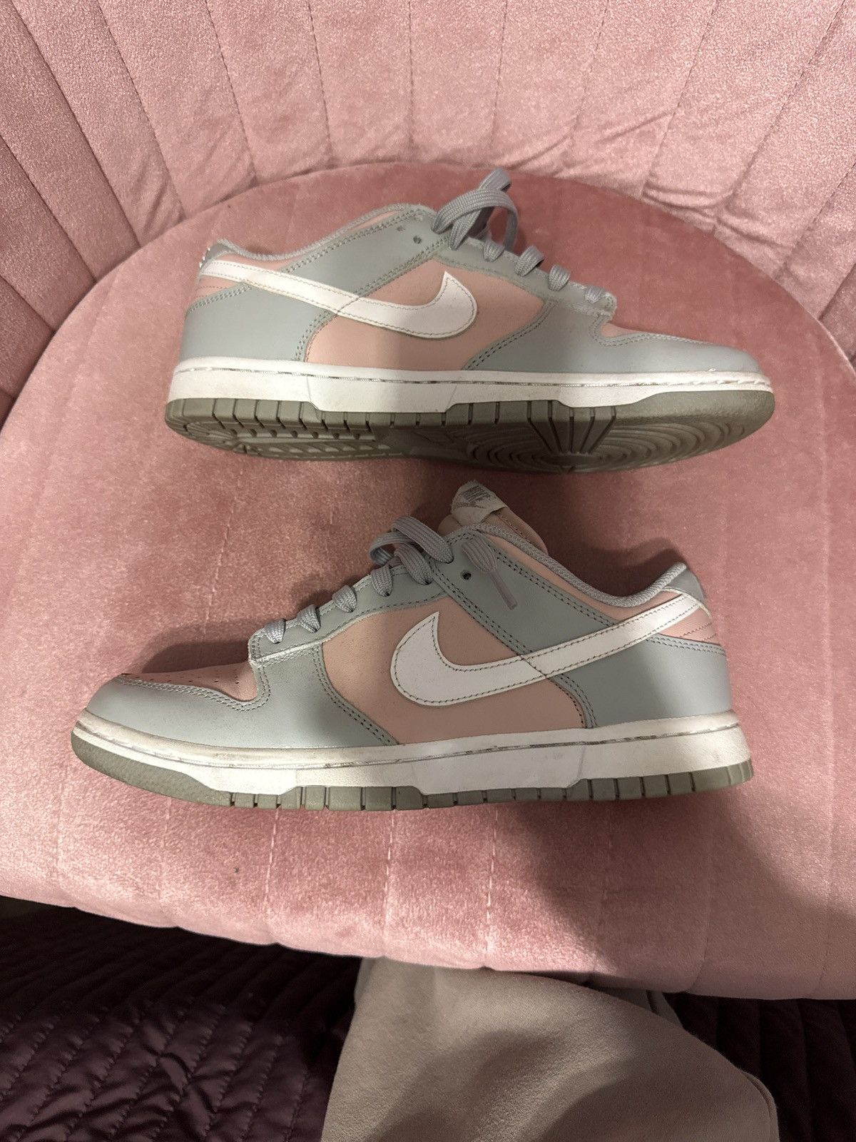 Nike pink and gray dunks Size US 9.5 / IT 39.5 - 1 Thumbnail