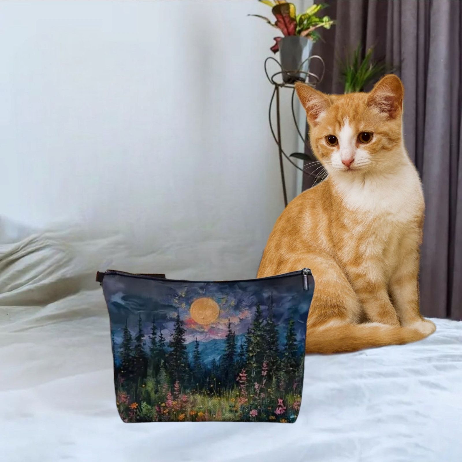 Other Forest Cosmetic Bag Nature Scene Makeup Pouch Size ONE SIZE - 9 Thumbnail
