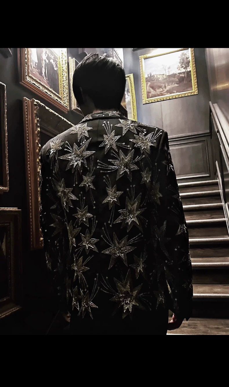 Saint Laurent Paris Saint laurent paris 2015 SS Black Fireworks blazer 2506-Nex Size 46R - 9 Thumbnail
