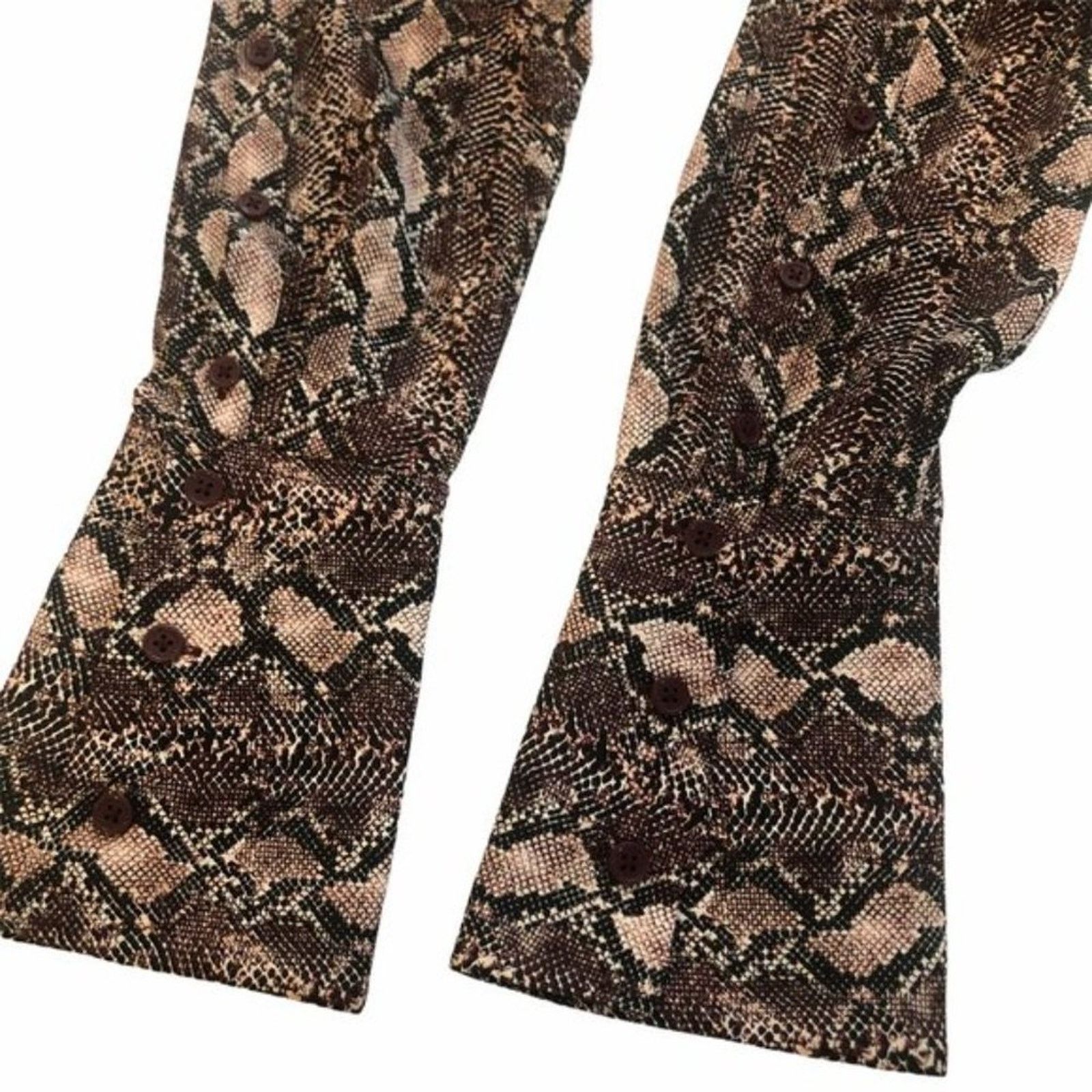 Equipment Equipment Huntley Snake-Print Button-Front Shirt Size S / US 4 / IT 40 - 5 Thumbnail