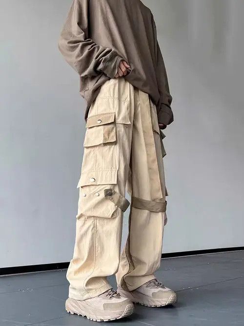 Vintage x Man Khaki High Street Vintage Loose Fit Work Pants Size US 30 / EU 46 - 6 Thumbnail