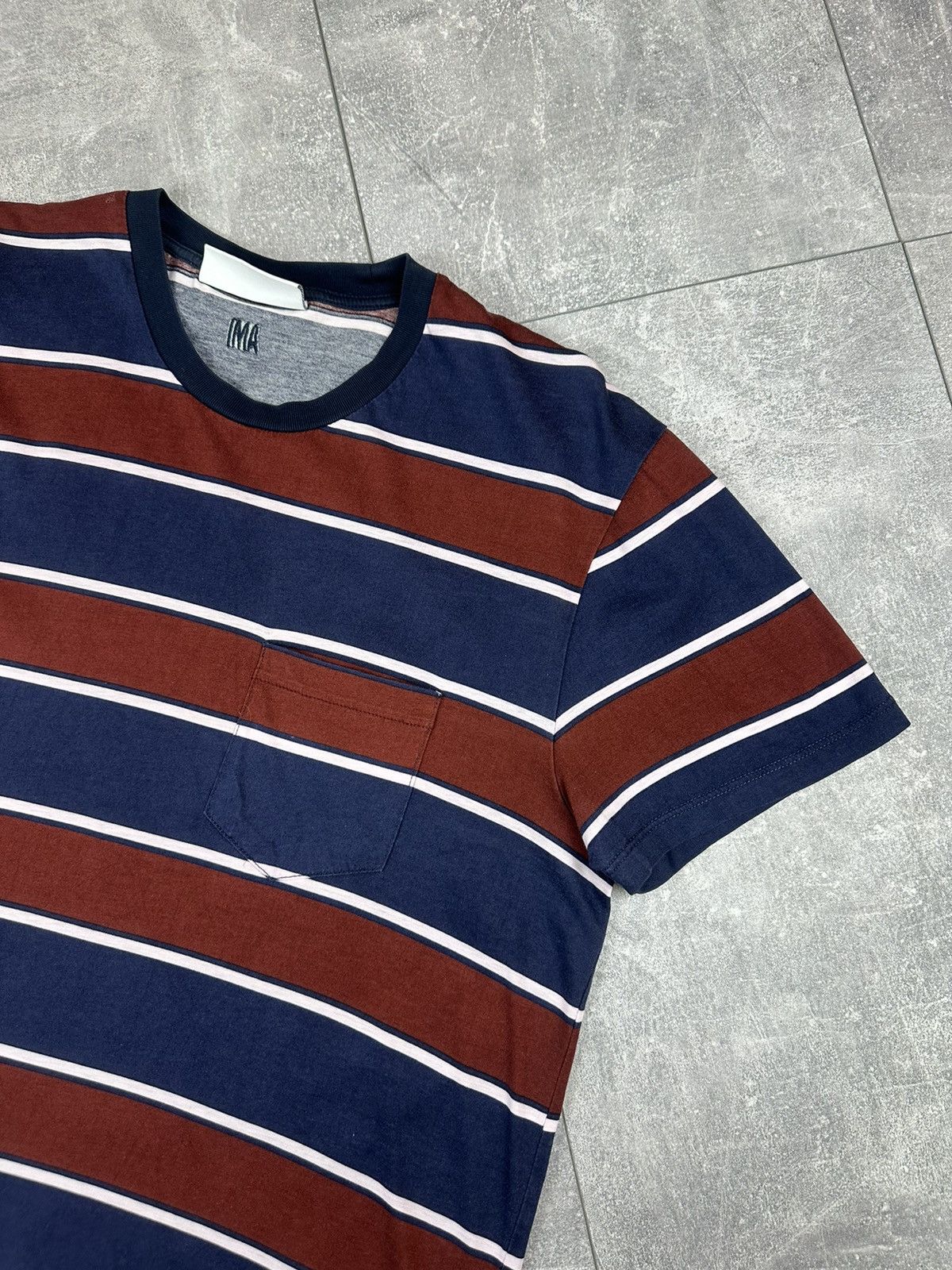 AMI Women’s Ami Luxury Striped Small Logo T-Shirt Size L / US 10 / IT 46 - 6 Thumbnail