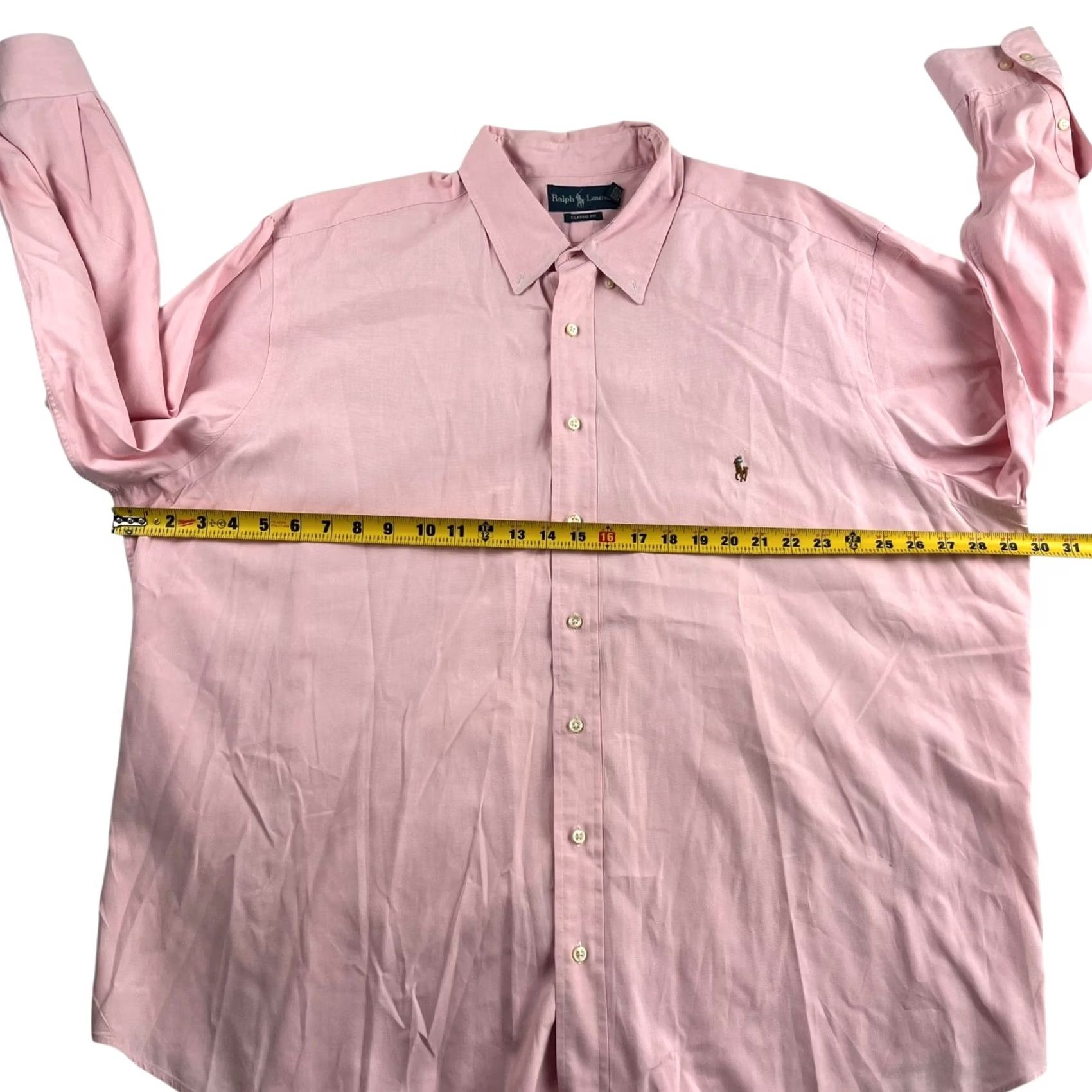 Ralph Lauren Ralph Lauren Shirt Men's Button-Down Pink Cotton Blend 3XLB Size US XXL / EU 58 / 5 - 6 Thumbnail