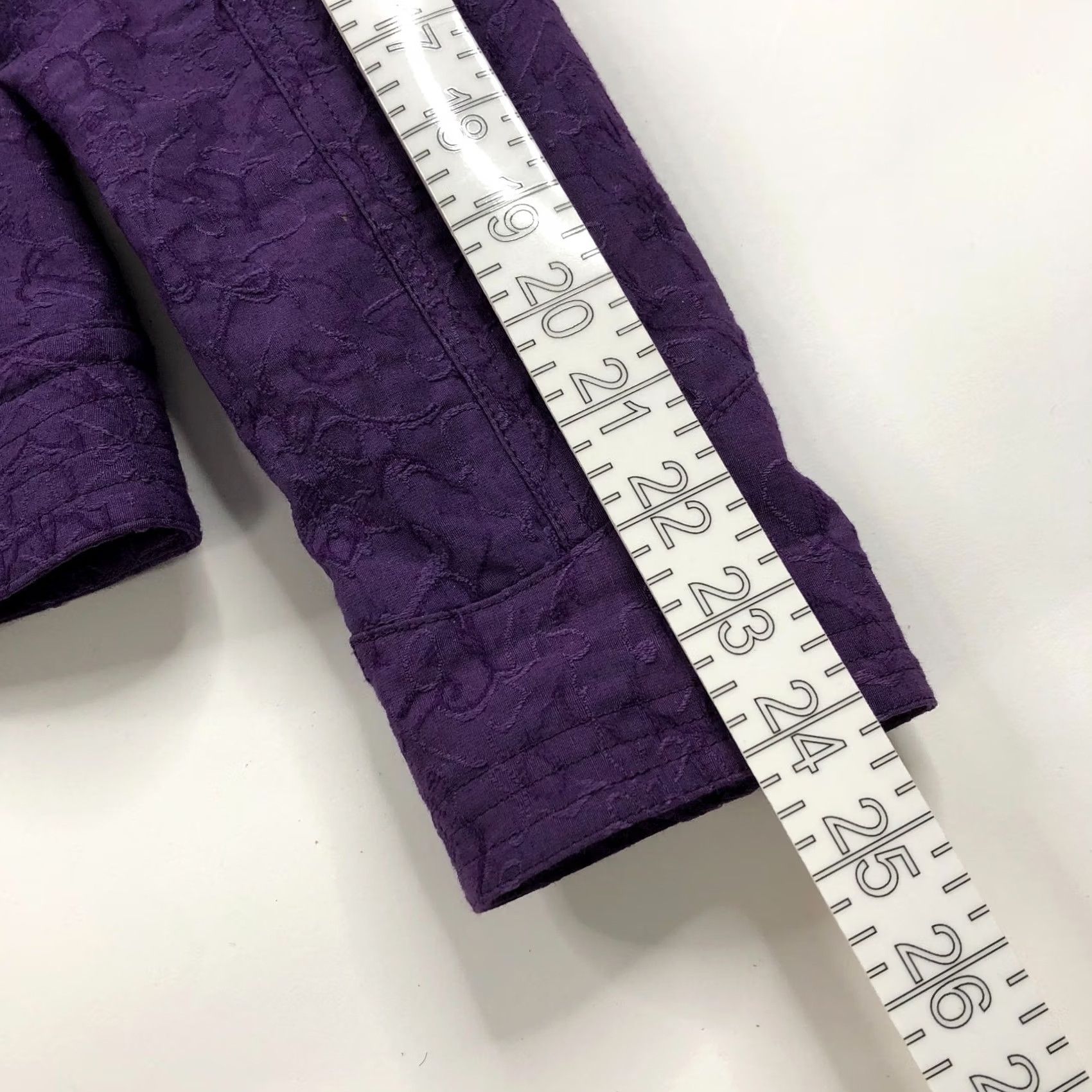 Coldwater Creek VINTAGE Coldwater Creek 12 Embossed Brocade Button Collared Jacket All Over Print Purple Size XL / US 12-14 / IT 48-50 - 5 Thumbnail