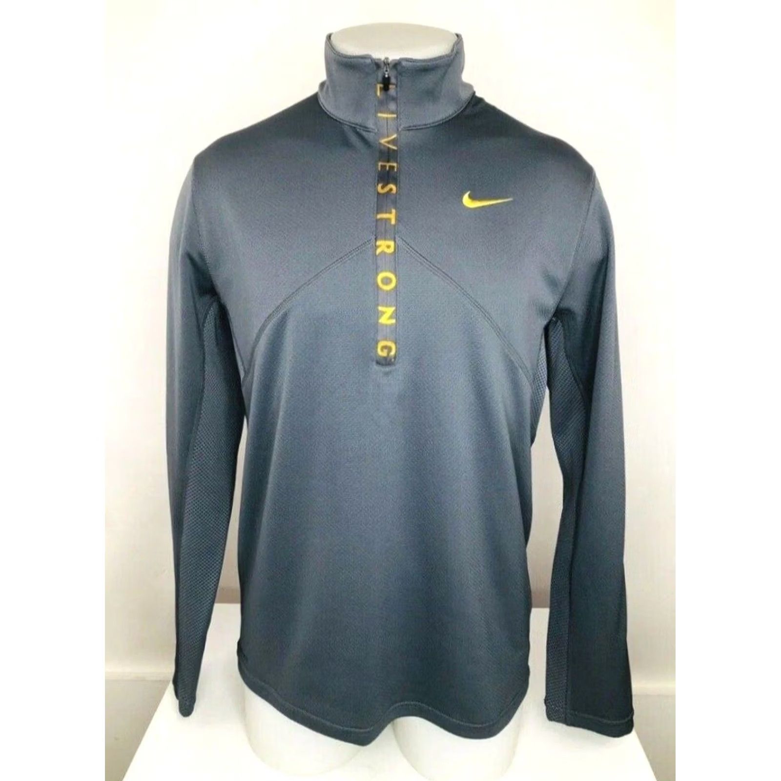 Nike LIVE STRONG / NIKE - Dry Fit Mens M Embroidered Pullover Sweater Jacket - EXC Size US M / EU 48-50 / 2 - 2 Thumbnail