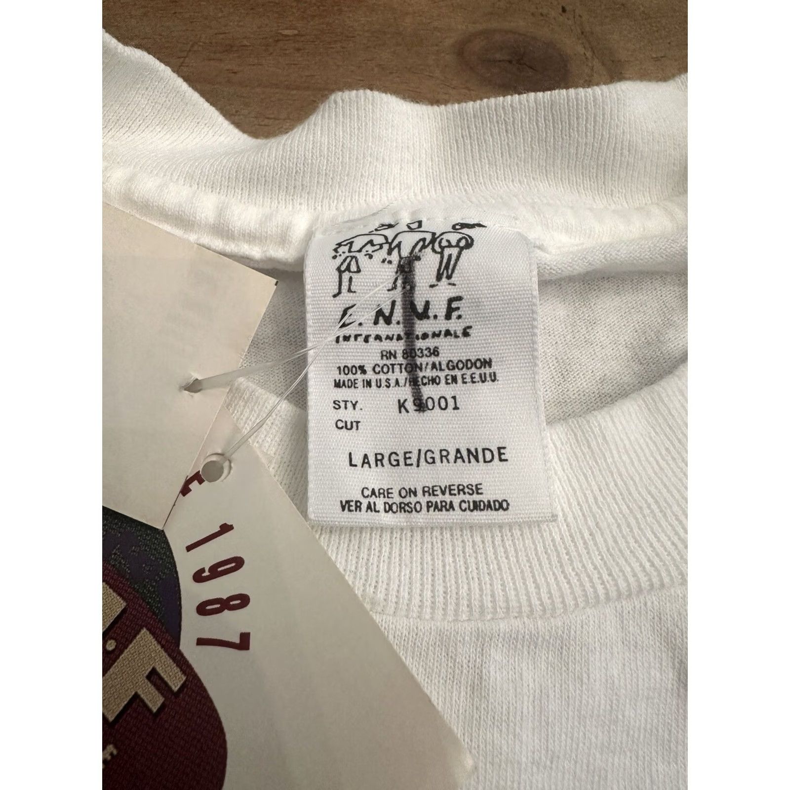 Vintage VINTAGE 90s ENUF International Embroidered Single Stitch T-Shirt Womens Large NWT Size L / US 10 / IT 46 - 5 Thumbnail