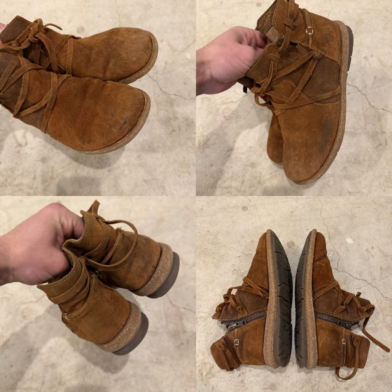 Born Born TARKILN Glazed Ginger Brown Distressed Leather Ankle Boots Size 6.5 M Women Boot Suede Leather Ankle Shoe - Pre-owned Fair Size US 7 / IT 37 - 8 Thumbnail
