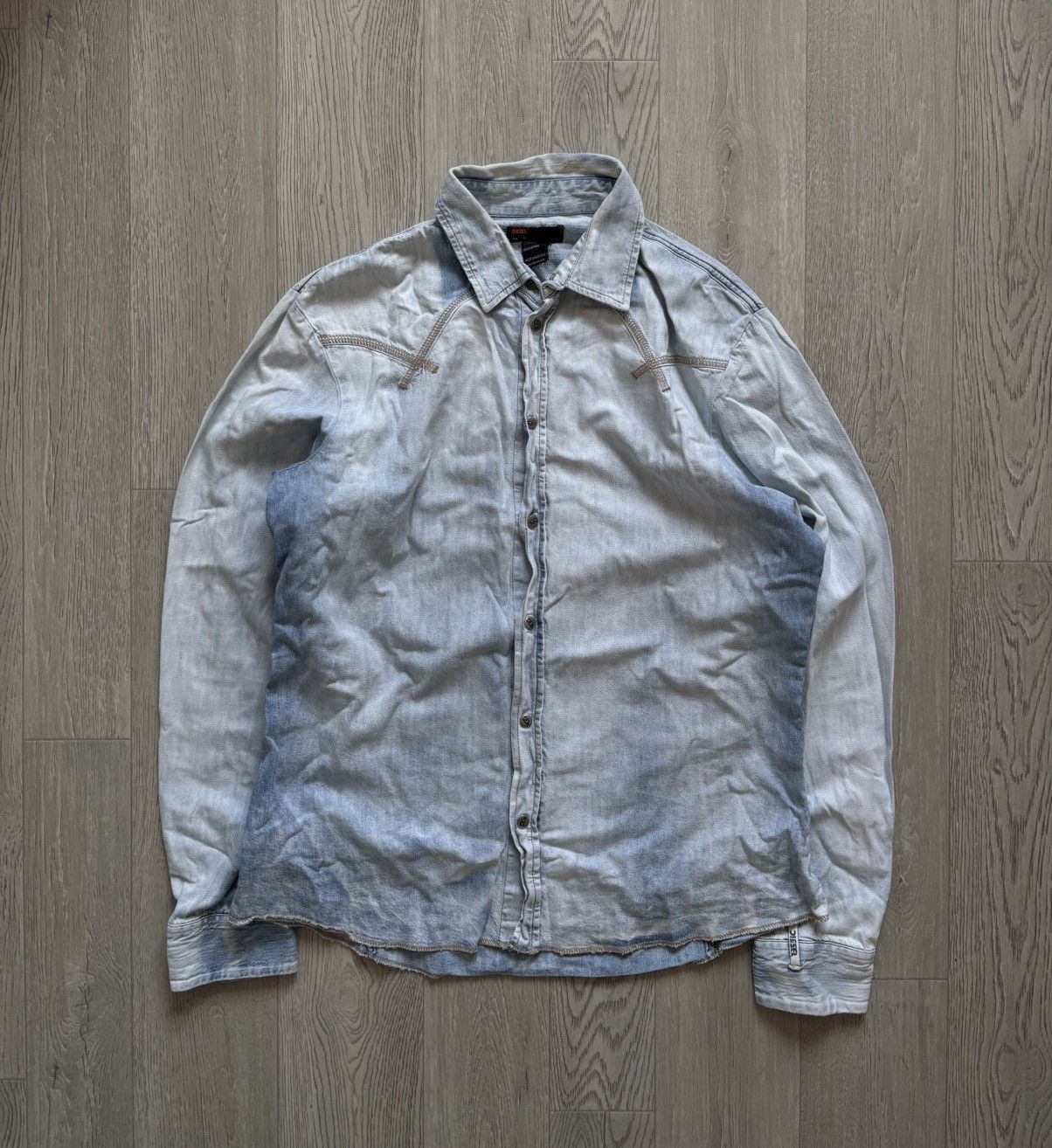 Diesel × Vintage Western Diesel Denim Shirt Cowboy Style Size US L / EU 52-54 / 3 - 1 Thumbnail