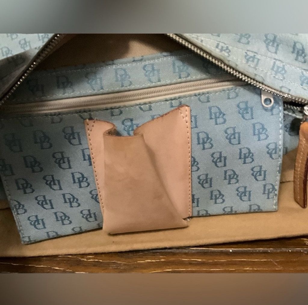Dooney & Bourke Dooney & Bourke Light Blue Monogram Shoulder Bag | DB Logo Size ONE SIZE - 12 Thumbnail
