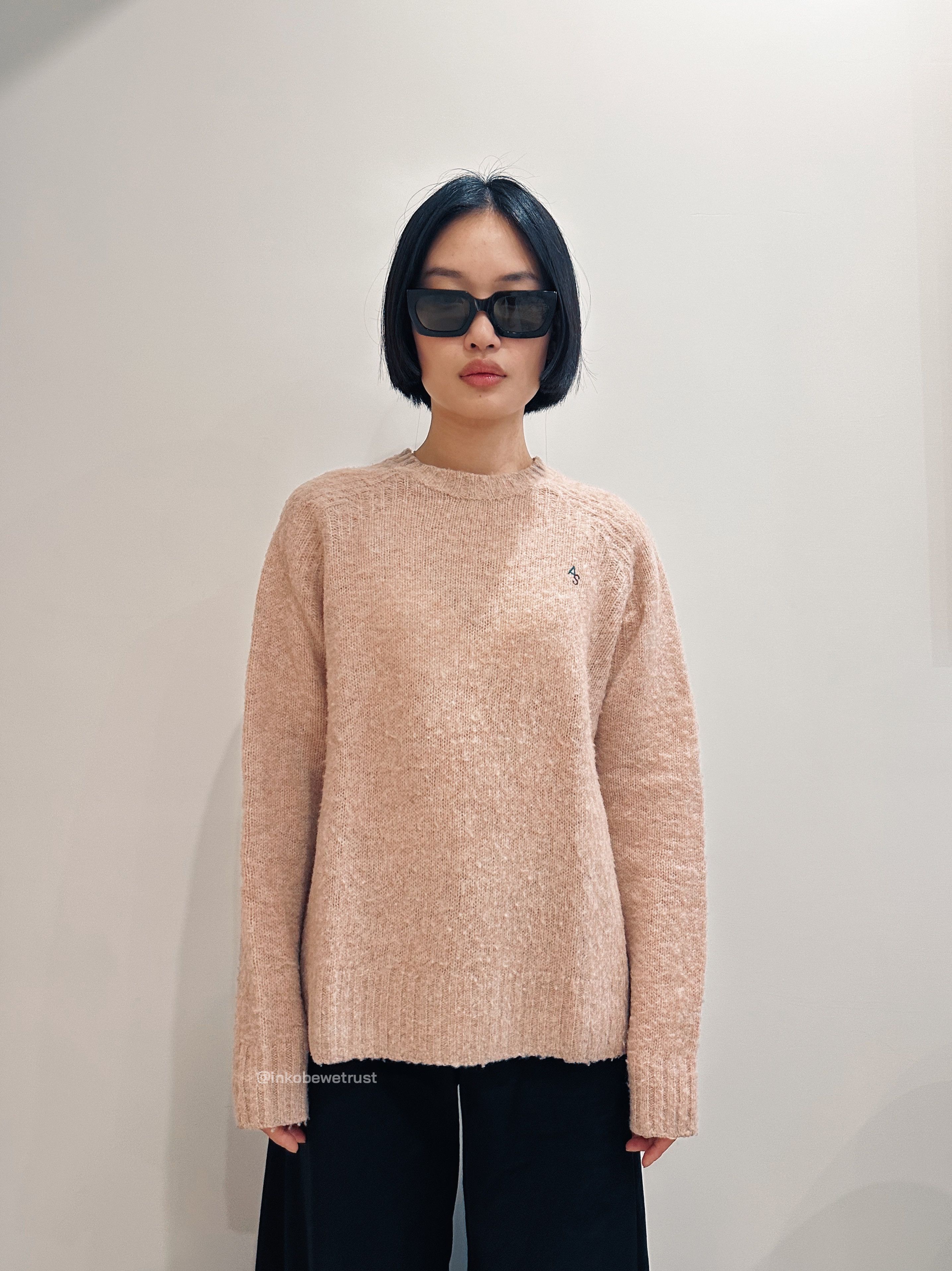 Acne Studios Brushed ​Shetland Wool Sweater - Pink Size US M / EU 48-50 / 2 - 1 Thumbnail