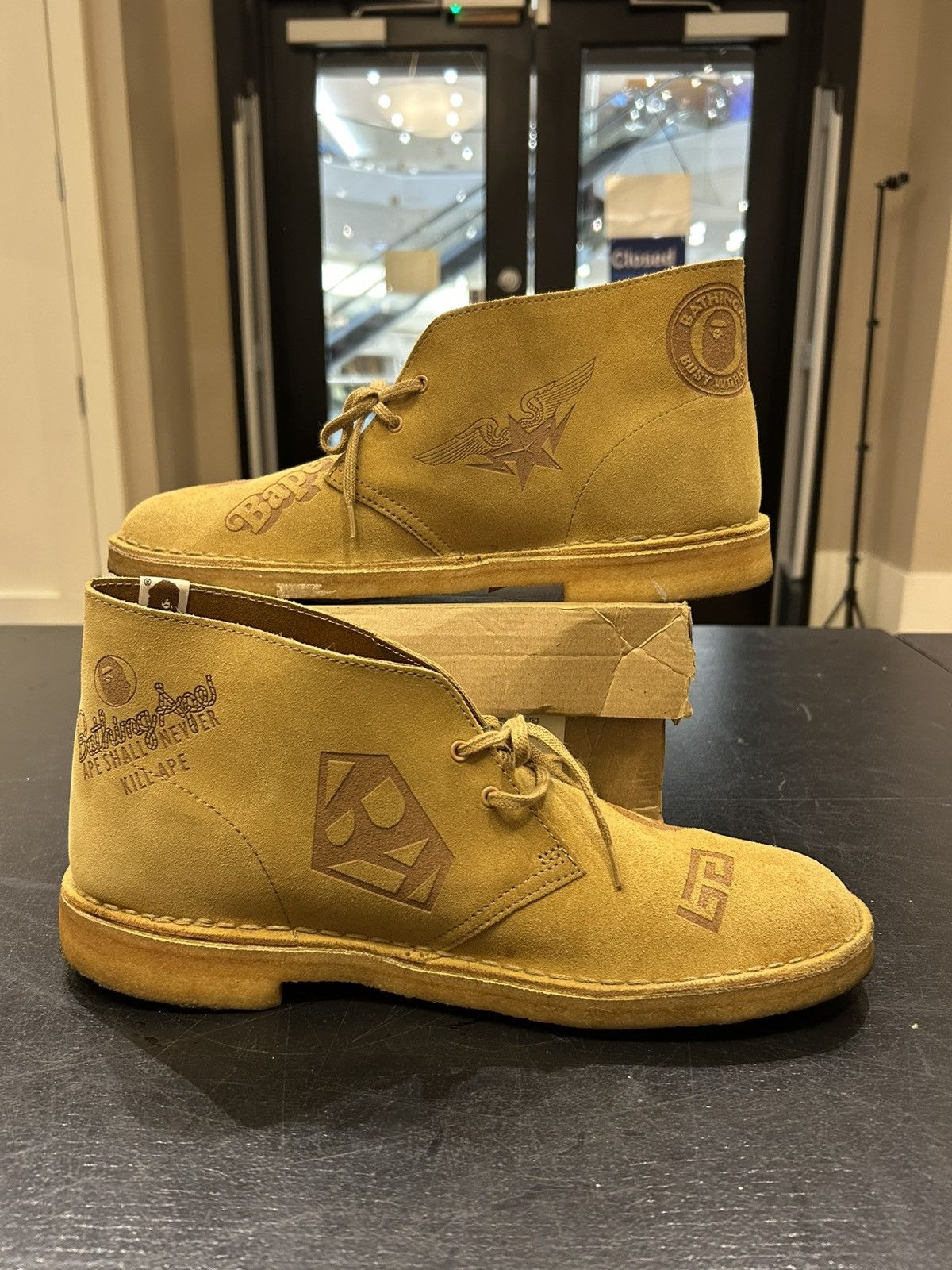 Bape × Clarks Bape X Clarks Desert Boot ‘Bape Oak Embossed Size US 11.5 / EU 44-45 - 2 Thumbnail