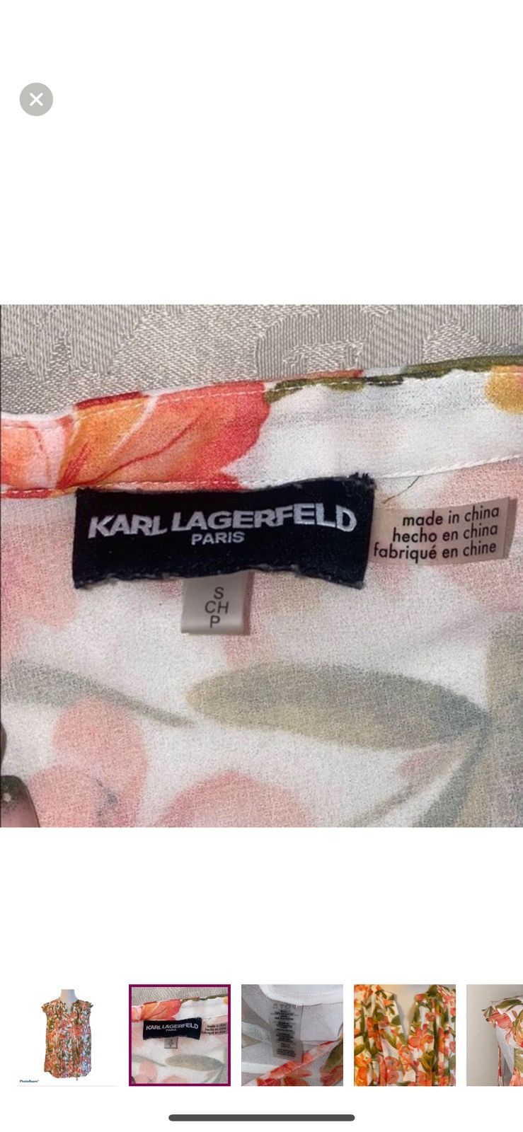 Karl Lagerfeld Karl lagerfeld small floral button down blouse Size S / US 4 / IT 40 - 4 Thumbnail