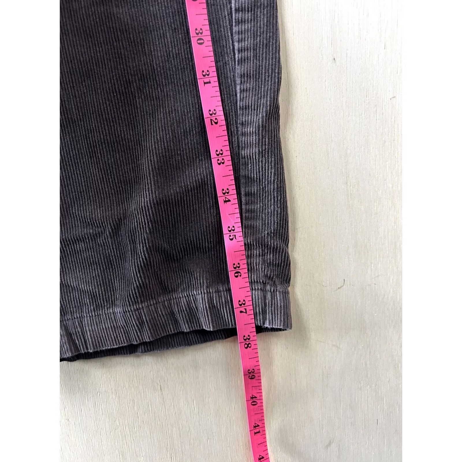 Vintage Gray Corduroy Chino Pants Mens 34x29 Regular Fit Straight Leg Casual Fall Size US 34 / EU 50 - 5 Thumbnail