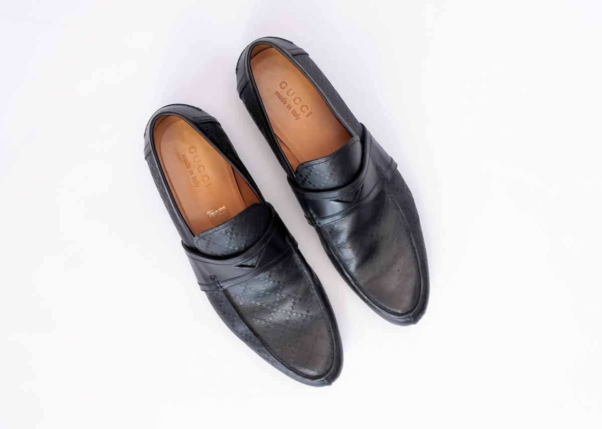 GUCCI Diamante Calfskin Mens Driver Loafers Size: US 8