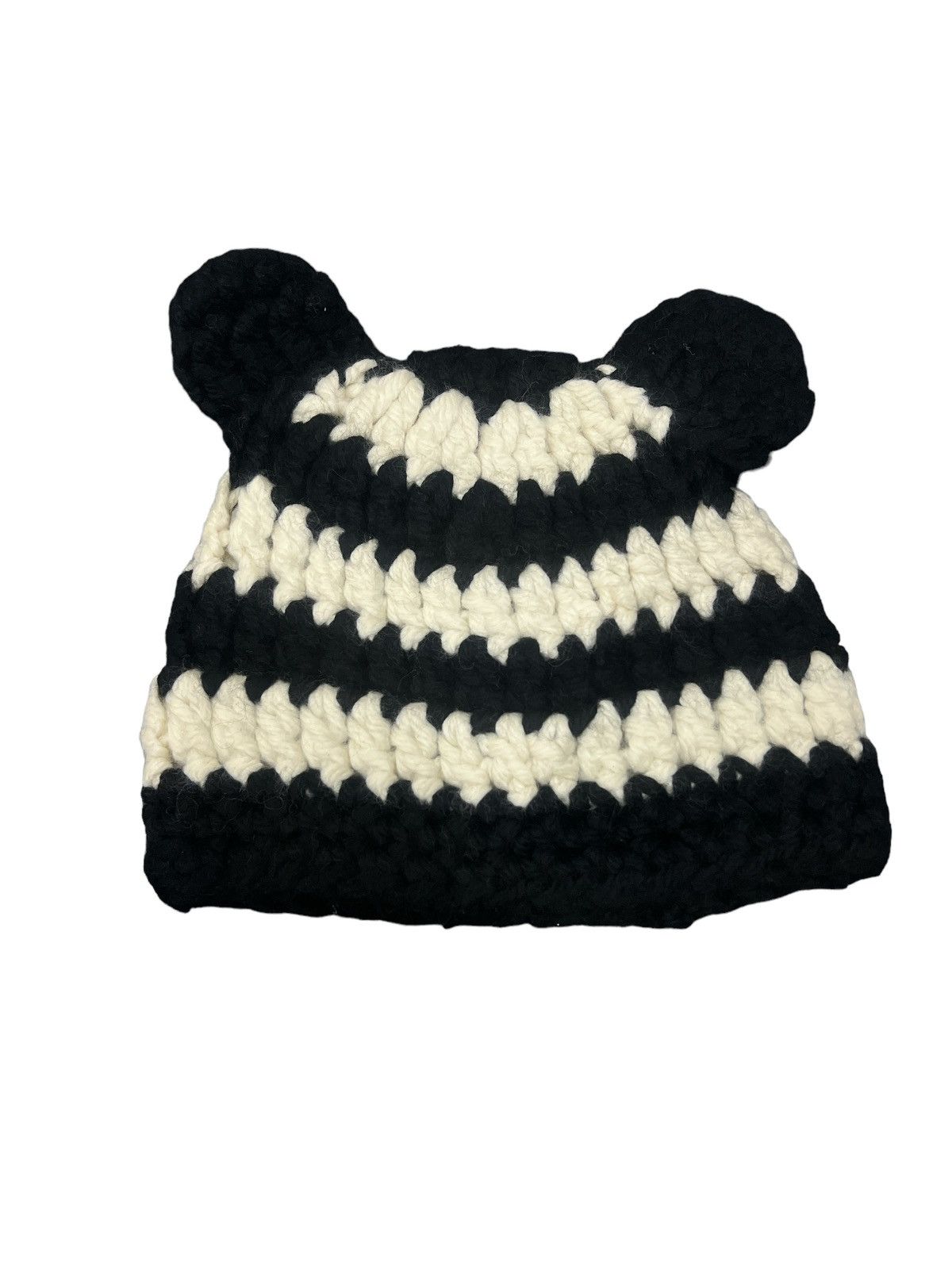 Vintage EAGLE HORN GRUNGE STRIPE BEANIE HAT Size ONE SIZE - 4 Thumbnail