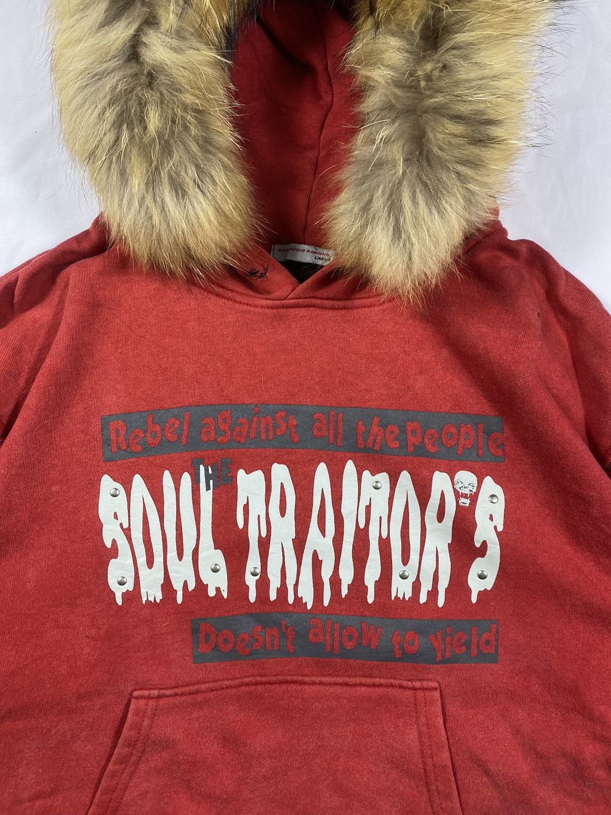 20471120 Japanese Dangerous Warning fur hoodie ifsix lgb style Size US L / EU 52-54 / 3 - 4 Thumbnail