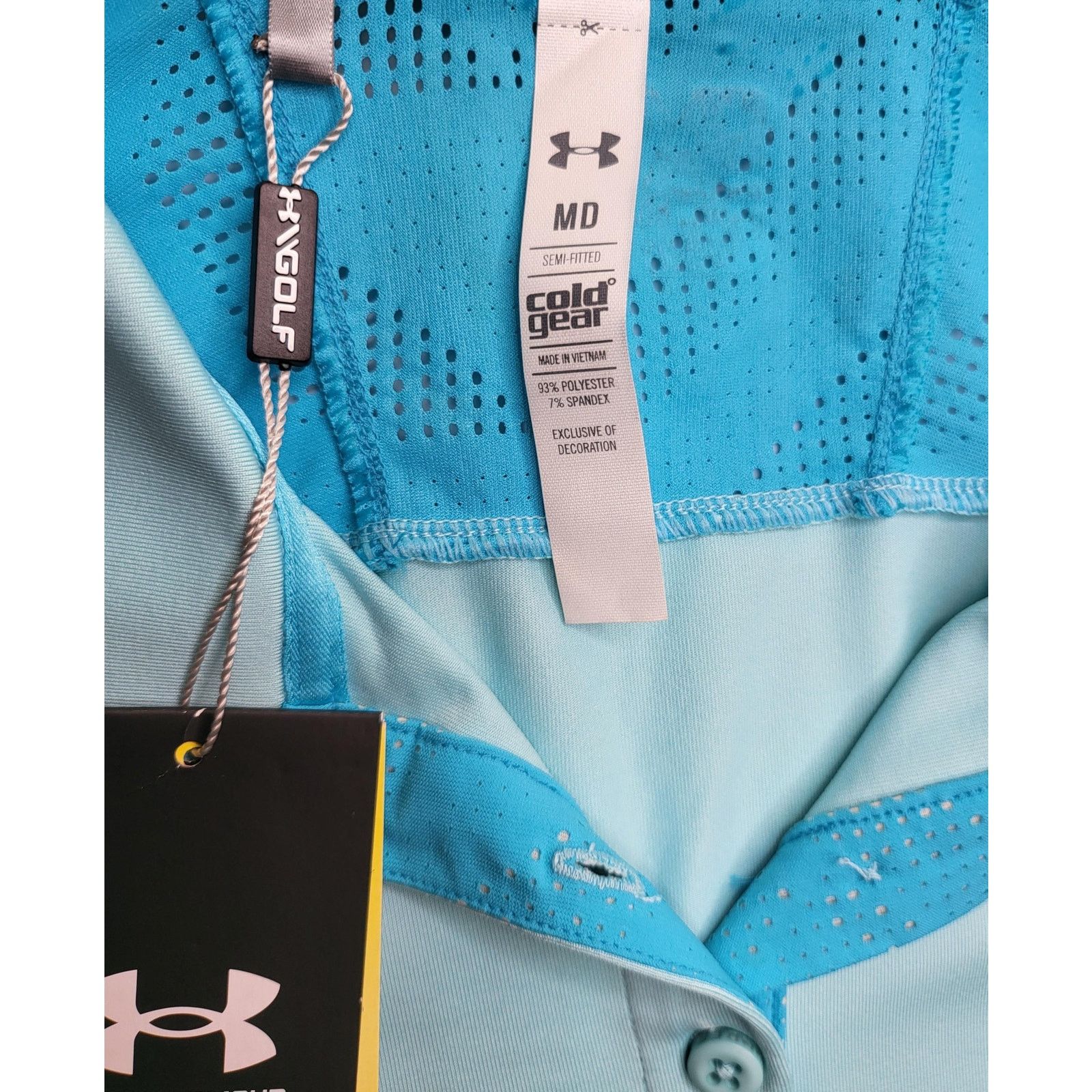 Under Armour NWT Under Armour Women's UA Golf Polo Baby Blue Size M Size M / US 6-8 / IT 42-44 - 2 Thumbnail