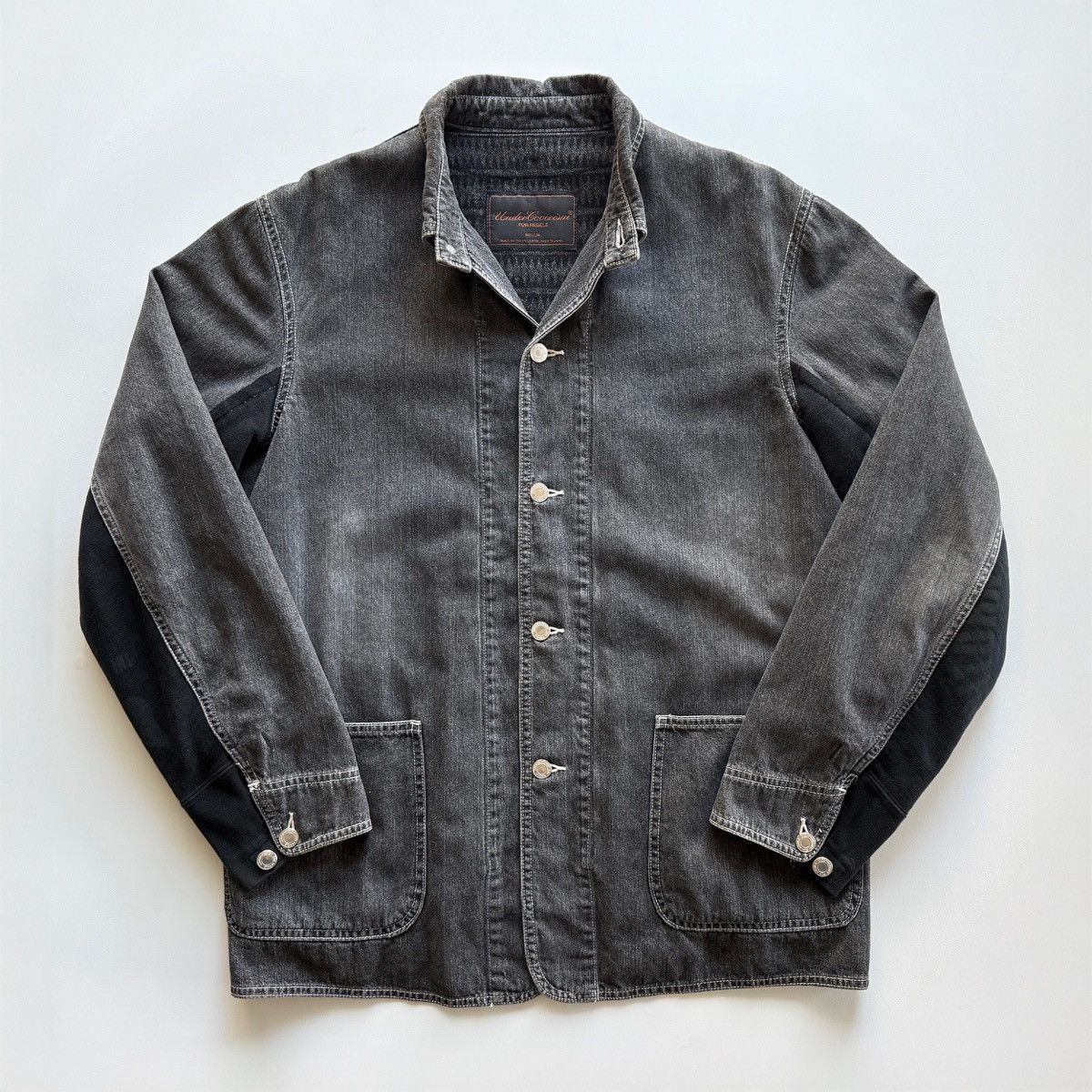 Undercover AW03 Paper Doll Hybrid Reconstructed Denim Chore Jacket Size US M / EU 48-50 / 2 - 2 Thumbnail