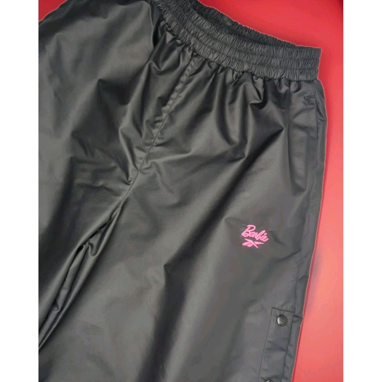 Reebok Reebok Pants Adult Small Black Barbie Energy Wide Leg Track Skater Punk Jenco Womens Size 28" / US 6 / IT 42 - 5 Thumbnail