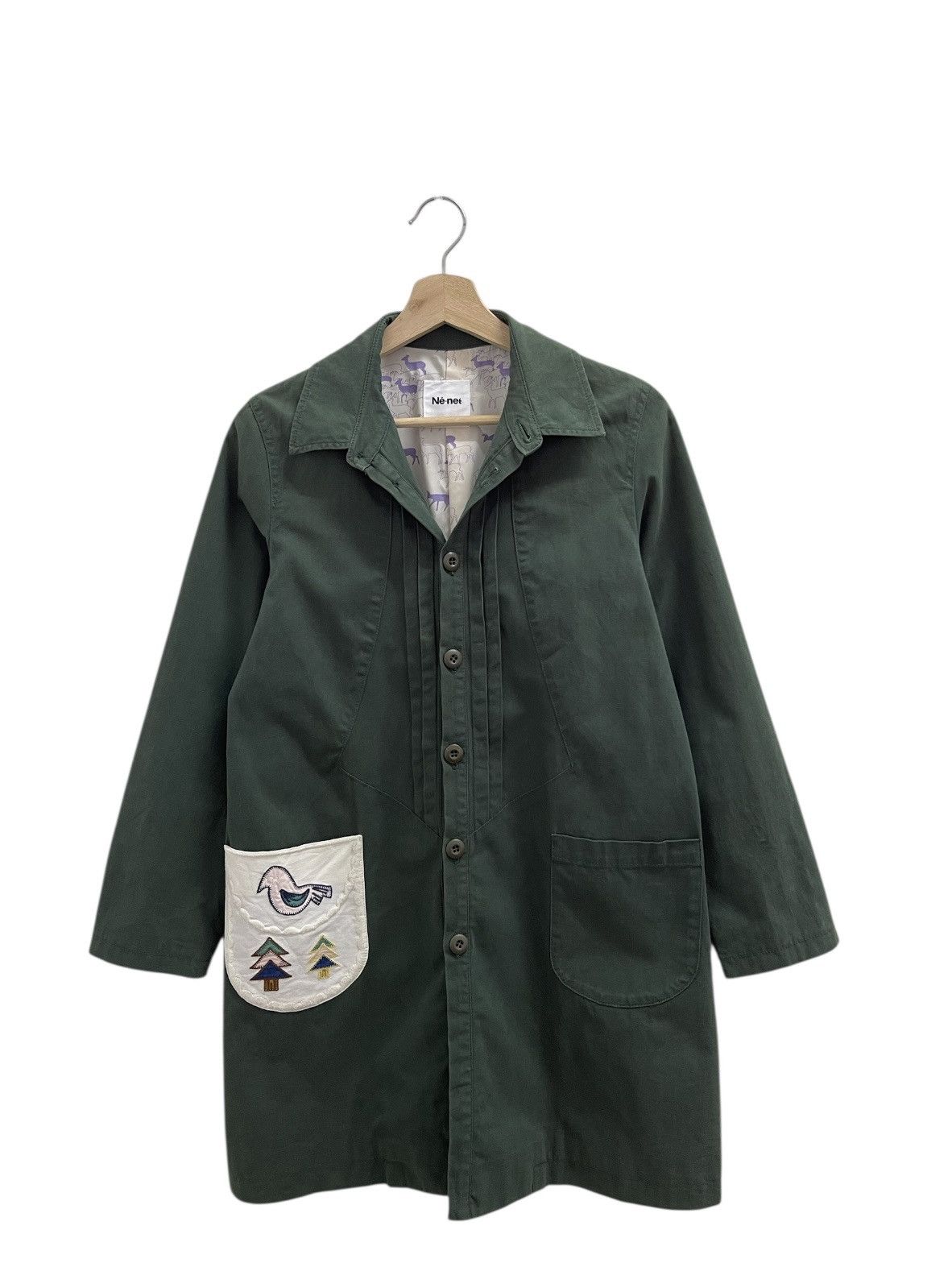 Ne-Net Ne-Net Olive Long Jacket Size US S / EU 44-46 / 1 - 1 Thumbnail