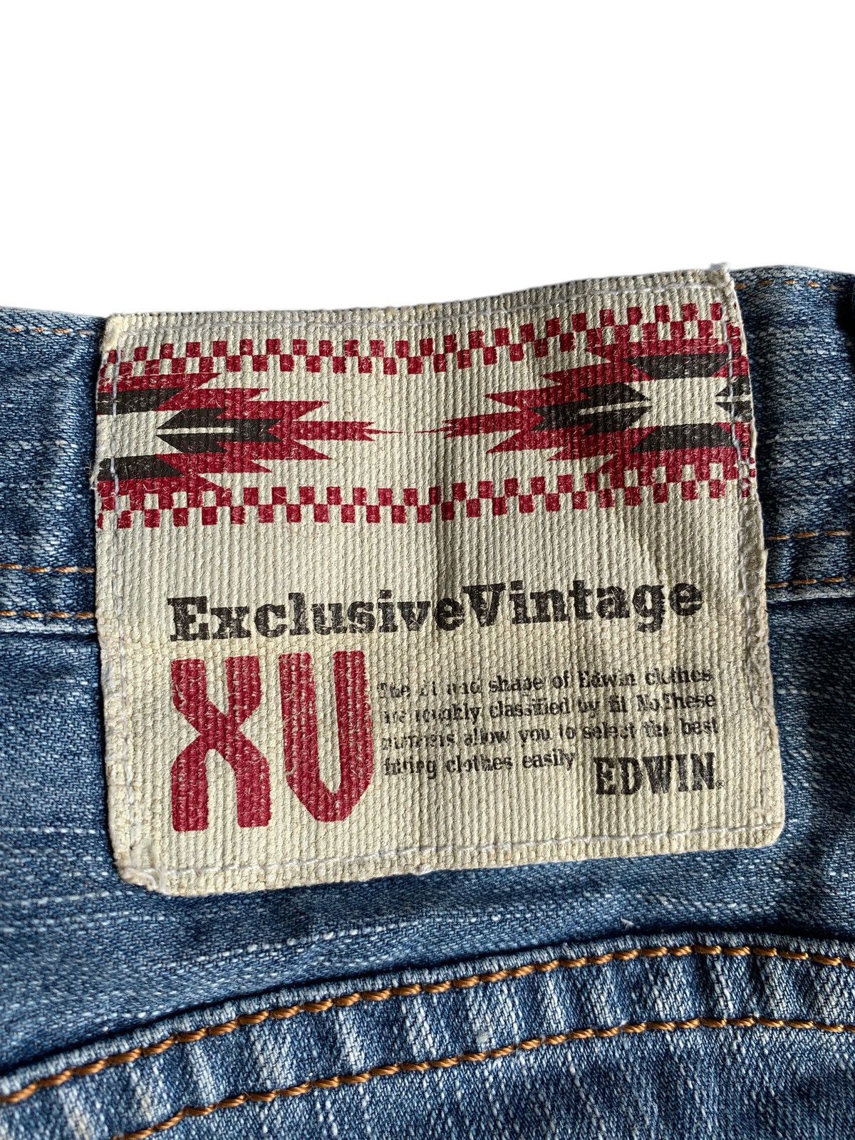 Other EDWIN XV BUSH PANTS NAVAJO STYLE FADED DISTRESSED DENIM Size US 31 - 9 Thumbnail