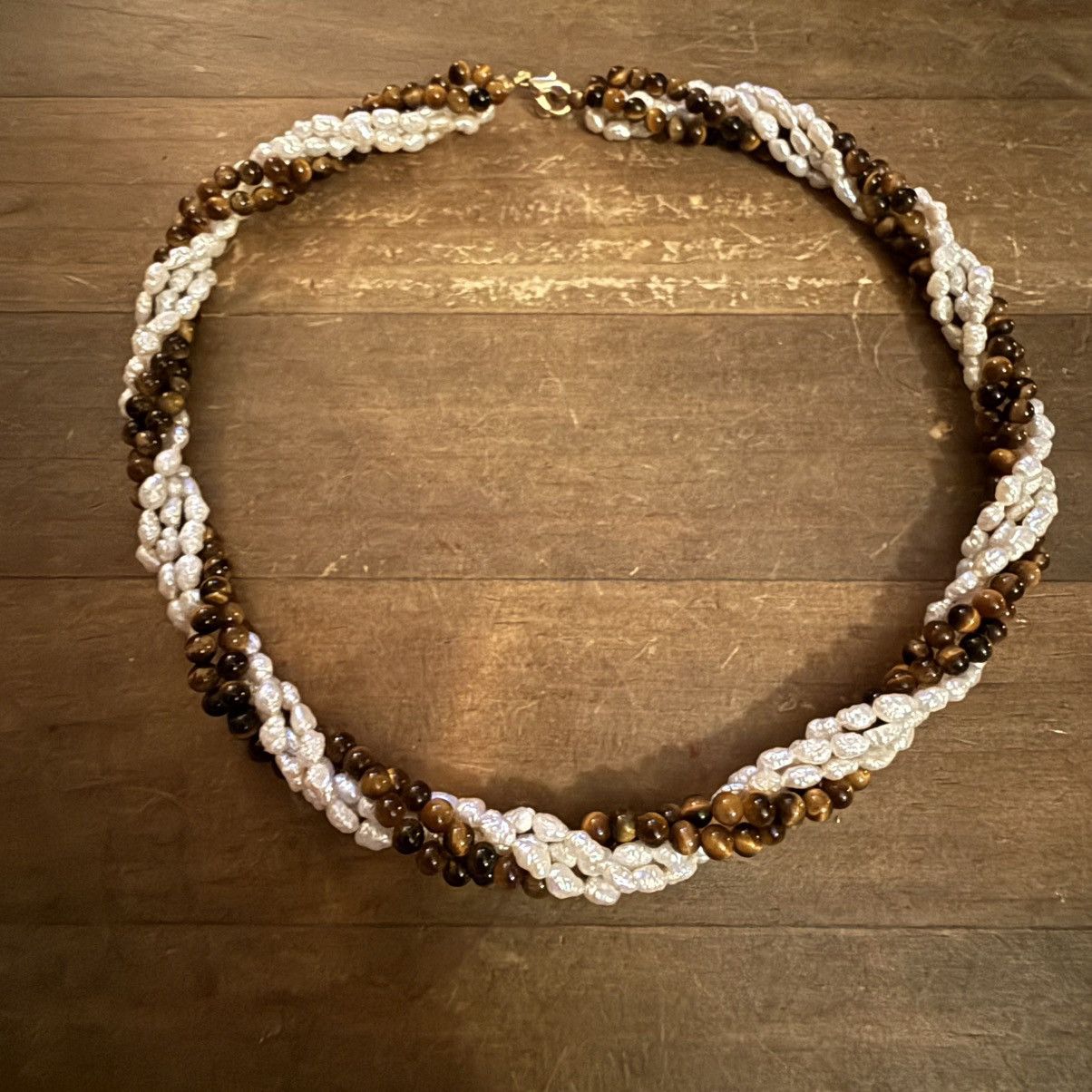 Other Multi strand freshwater pearls and tigers eye bead necklace Size ONE SIZE - 2 Thumbnail