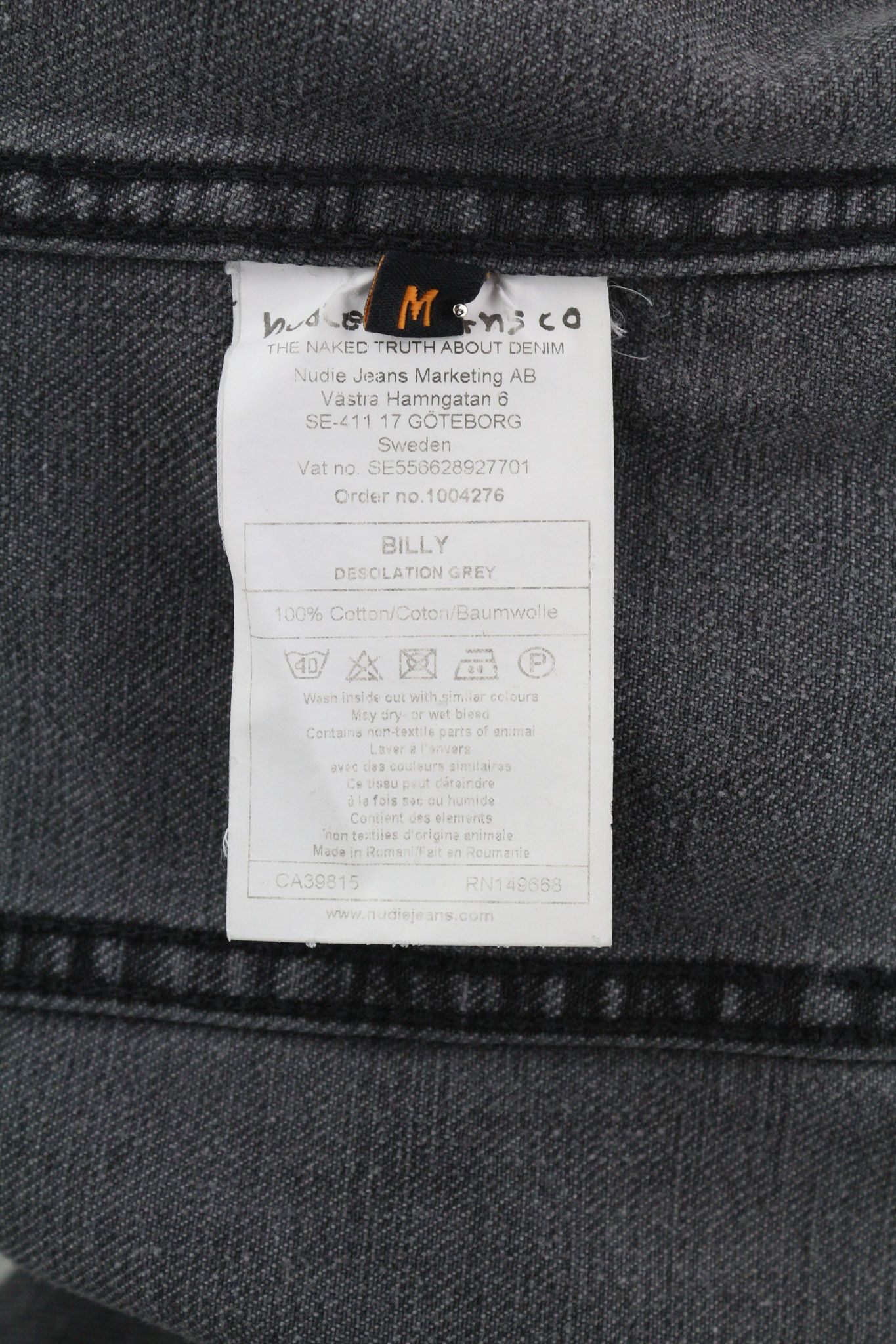 BILLY M Desolation Grey Polo Pockets Mid Jacket 82452