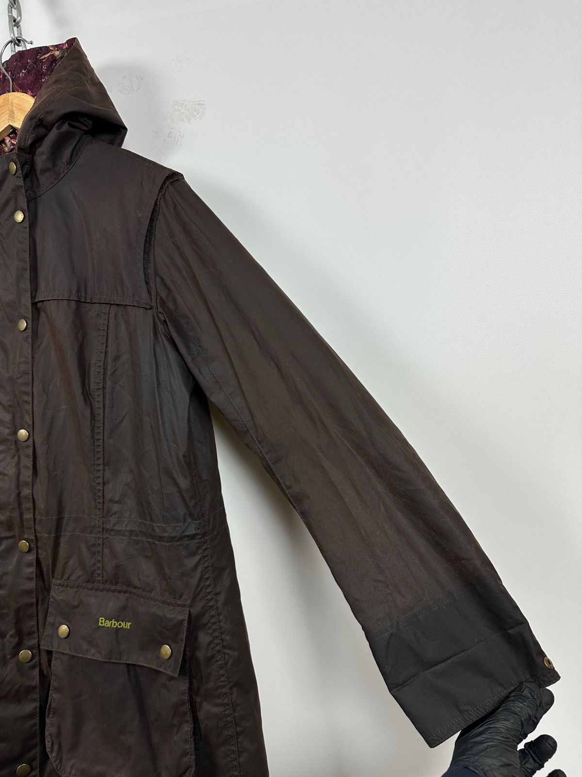 Barbour Retail Vintage Durham Brown Waxed Coat Jacket