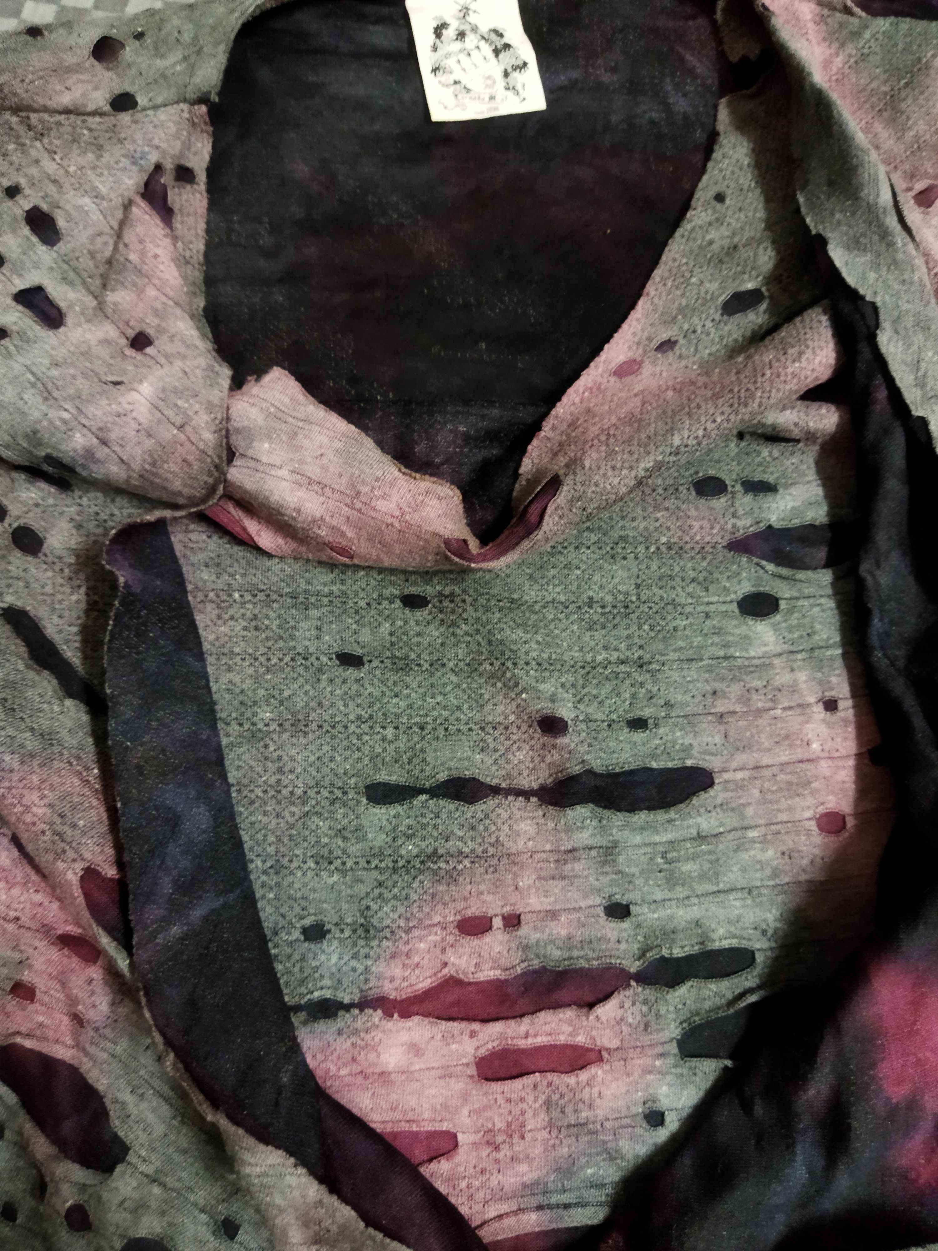 Tornado Mart Tornado Mart Tie Dye Blood Double Layer Ripped Shirt Size US M / EU 48-50 / 2 - 4 Thumbnail