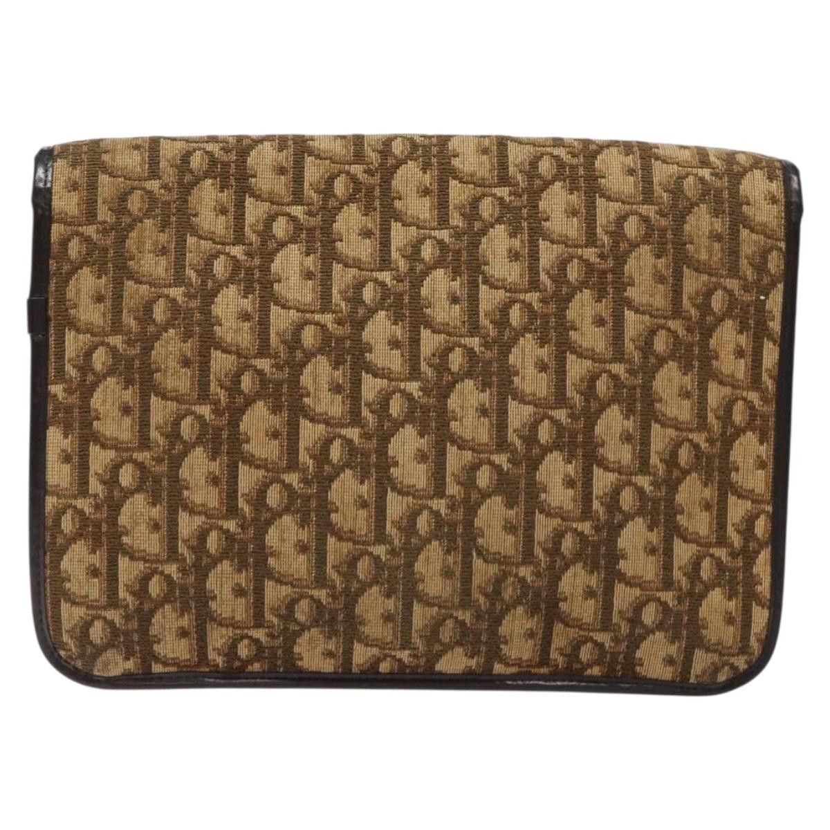 Dior DIOR Trotter Canvas Shoulder Bag Brown Gold Size ONE SIZE - 3 Thumbnail