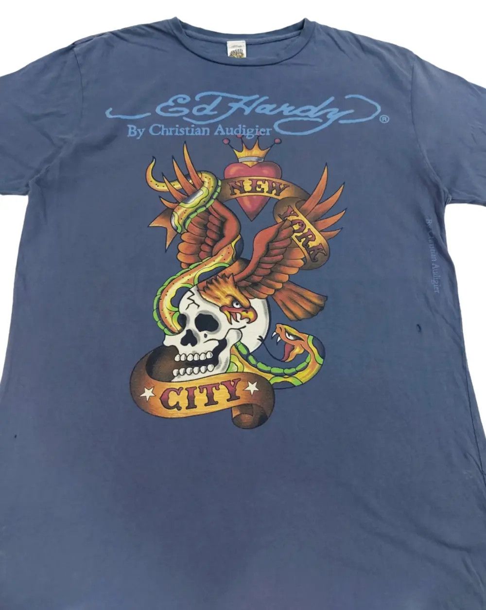 Affliction × Christian Audigier × Ed Hardy Y2K Christian Audigier Ed Hardy Distressed Tee Size US XL / EU 56 / 4 - 5 Thumbnail