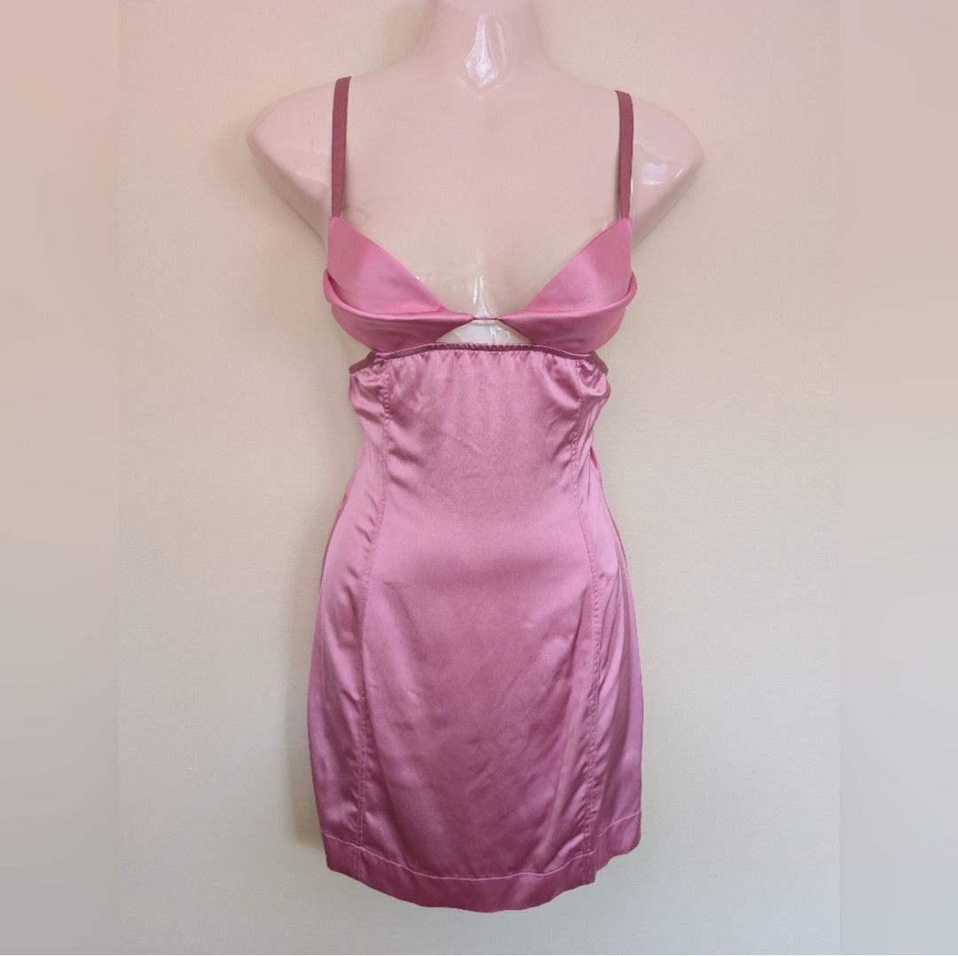 Nensi Dojaka Cutout Draped Bra Minidress Pink Small Size S / US 4 / IT 40 - 4 Thumbnail