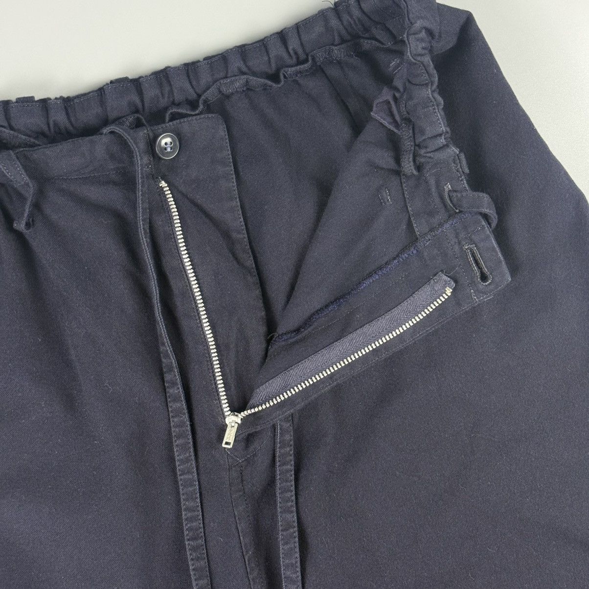 Y's Yohji yamamoto - Wide Leg Cropped Pants - Navy Cropped Pants