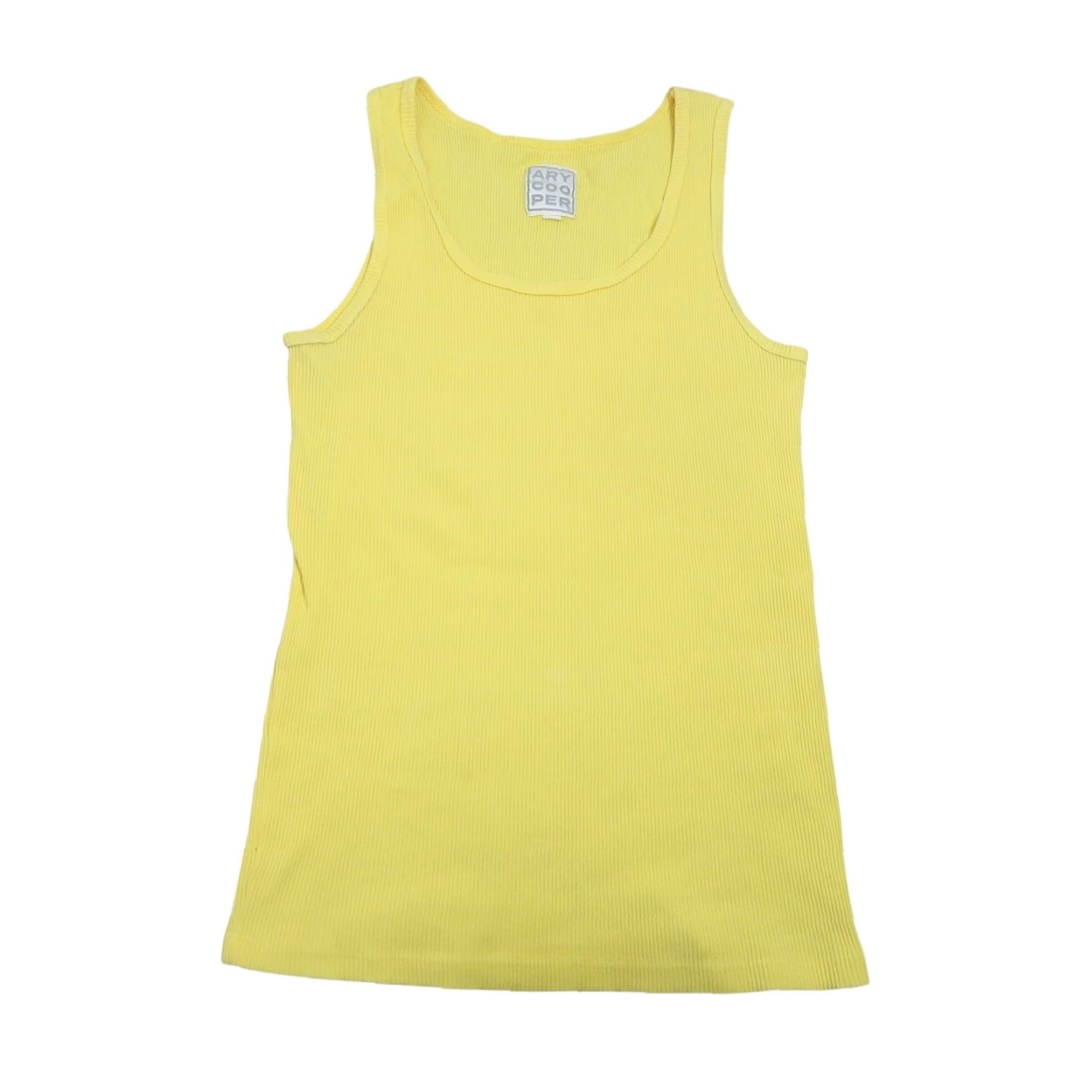 Vintage VINTAGE Ary Cooper Yellow Ribbed Knit Tank Top M Women Sleeveless 90s Casual Cotton Tank Size M / US 6-8 / IT 42-44 - 2 Thumbnail