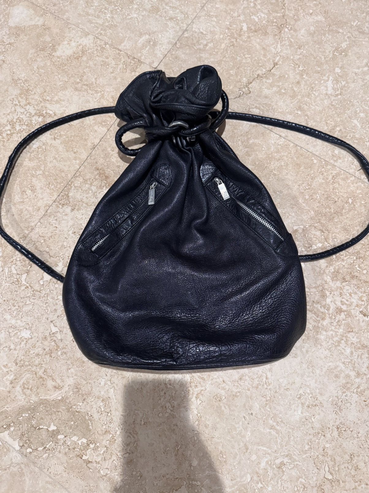 Issey Miyake Issey Miyake vintage leather drawstring backpack Size ONE SIZE - 1 Thumbnail